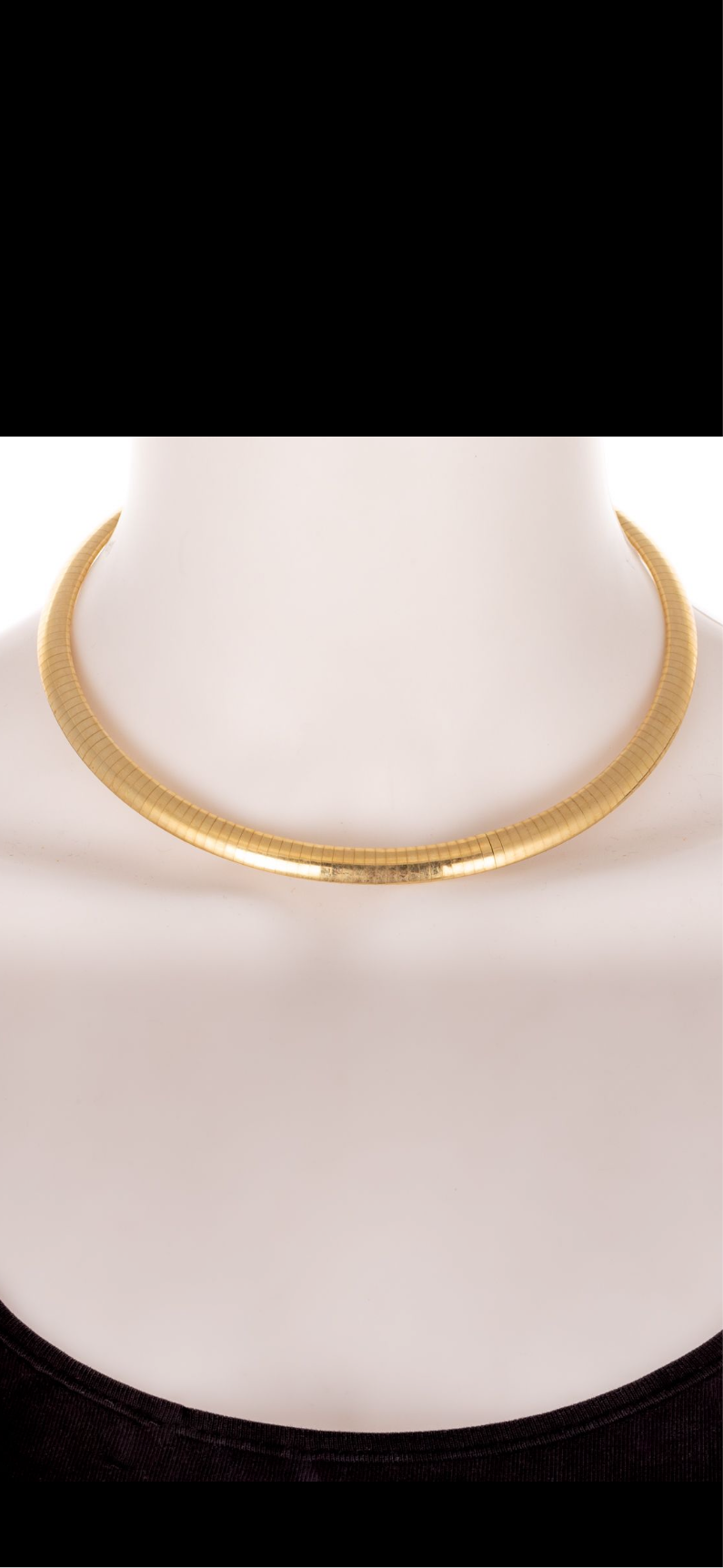 14K yellow gold Omega link necklace