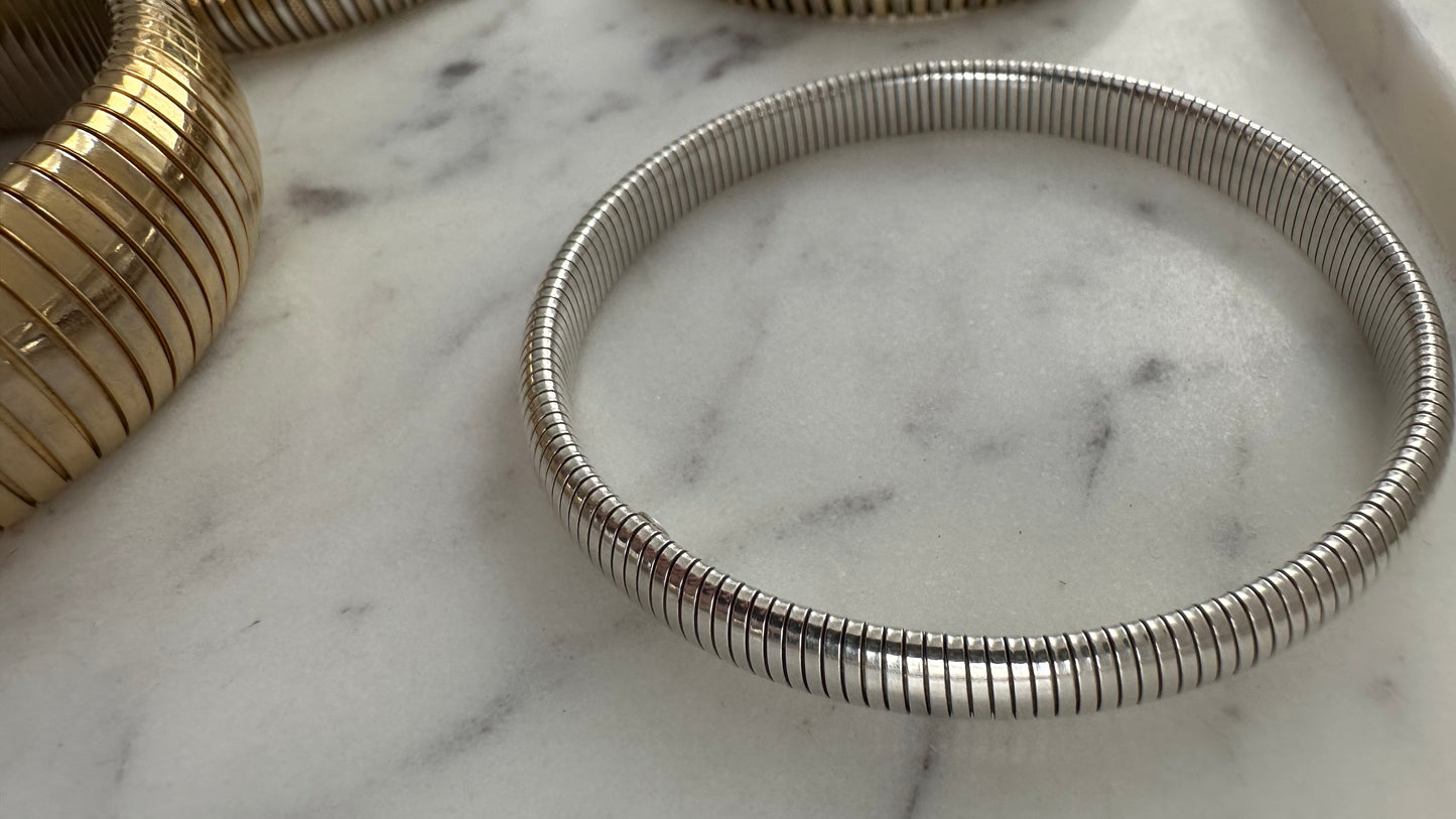 Godfrey Carter thin tubogas sterling silver 6.8mm bracelet