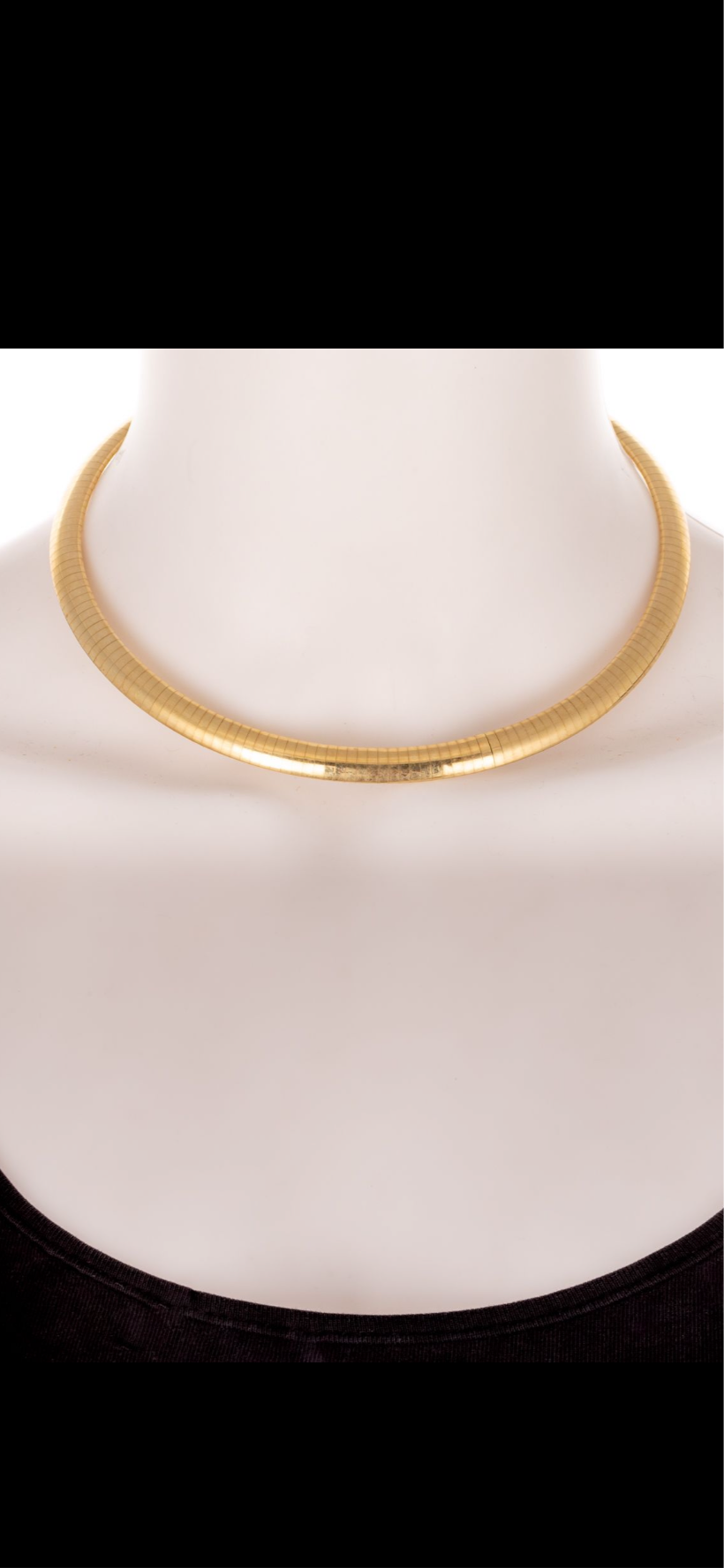 14K yellow gold Omega link necklace