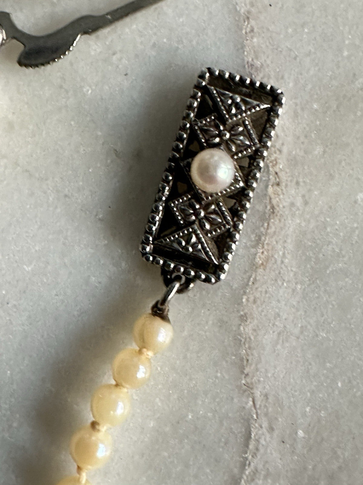 Authentic Mikimoto ArtDeco Pearl Strand Necklace Japanese Estate