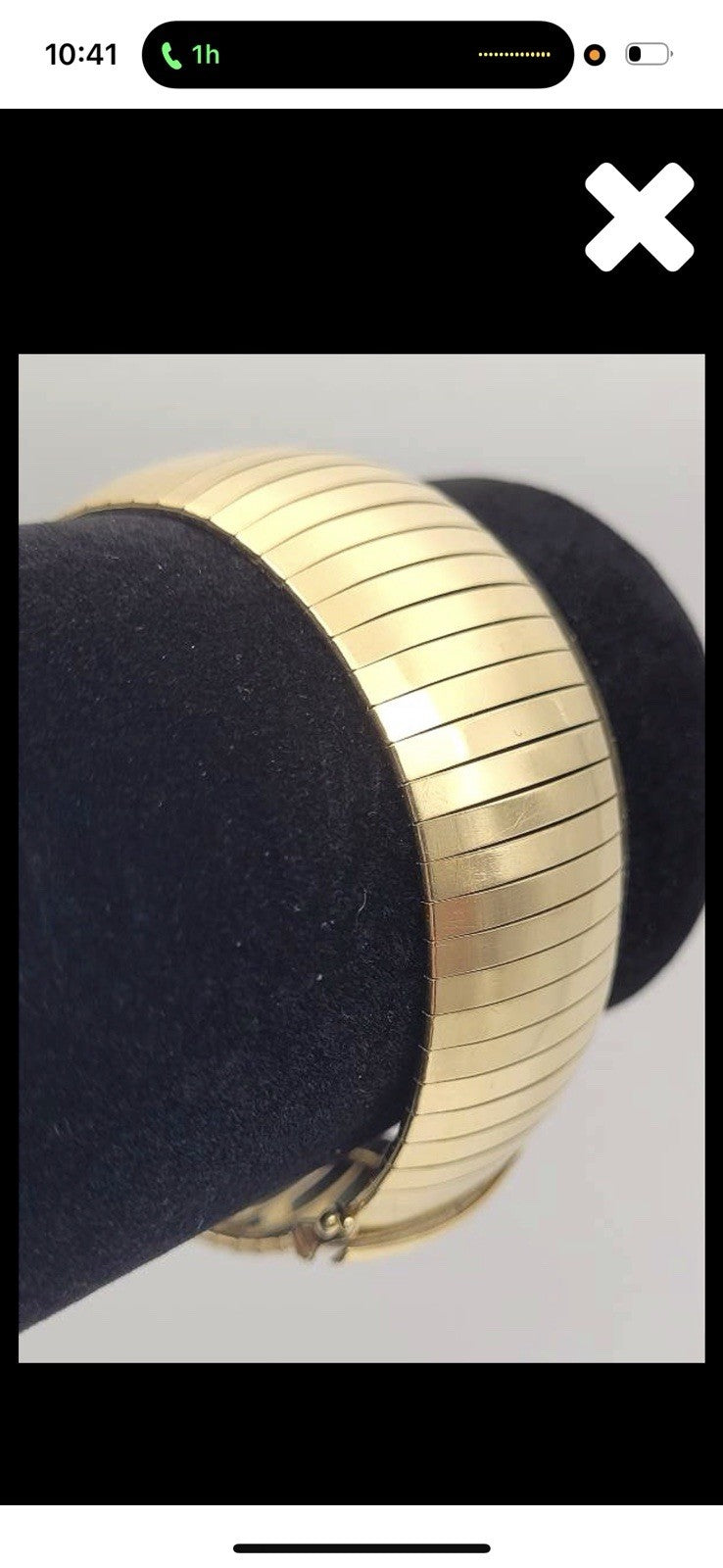 14k Chunky Wide Omega Style Bracelet 38g