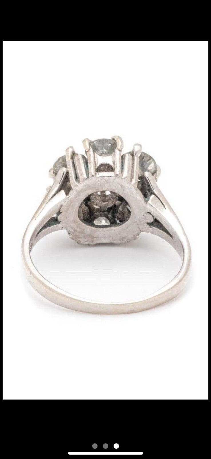 Antique Old Cut Diamond Cluster Ring 2.3 + cttw