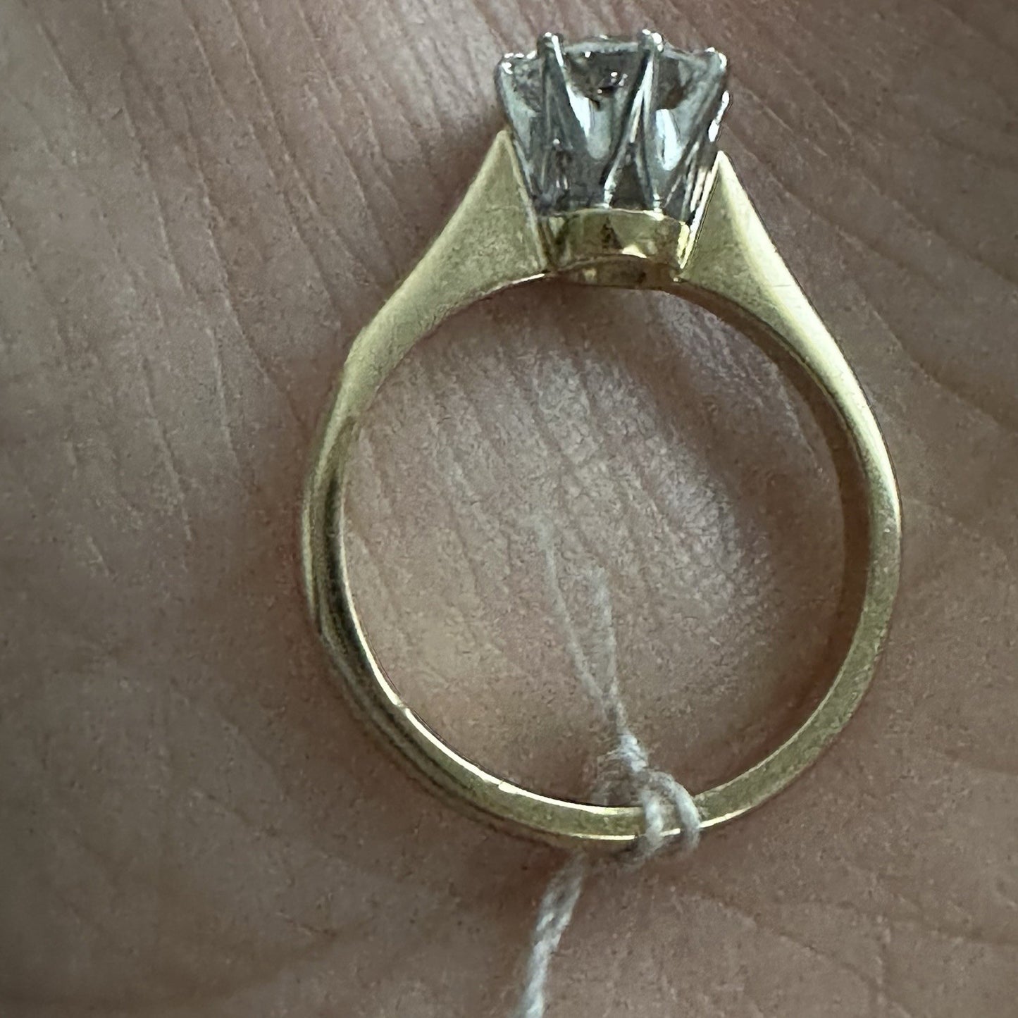 Old Brillant Cut 1.2 Ct Solitaire 18k Gold Ring With WGI report Size 6.5