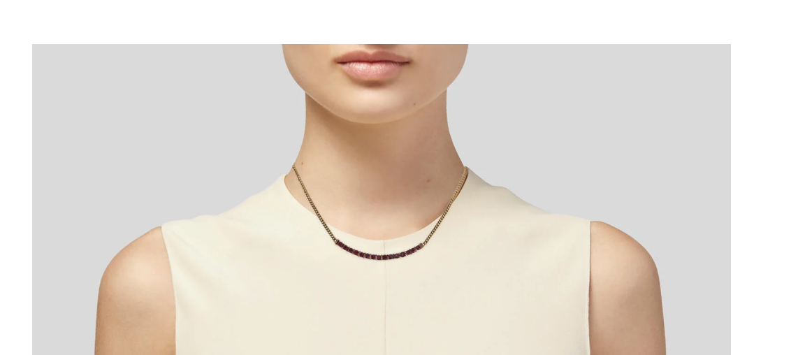18K Ruby Collar Necklace 15.3g