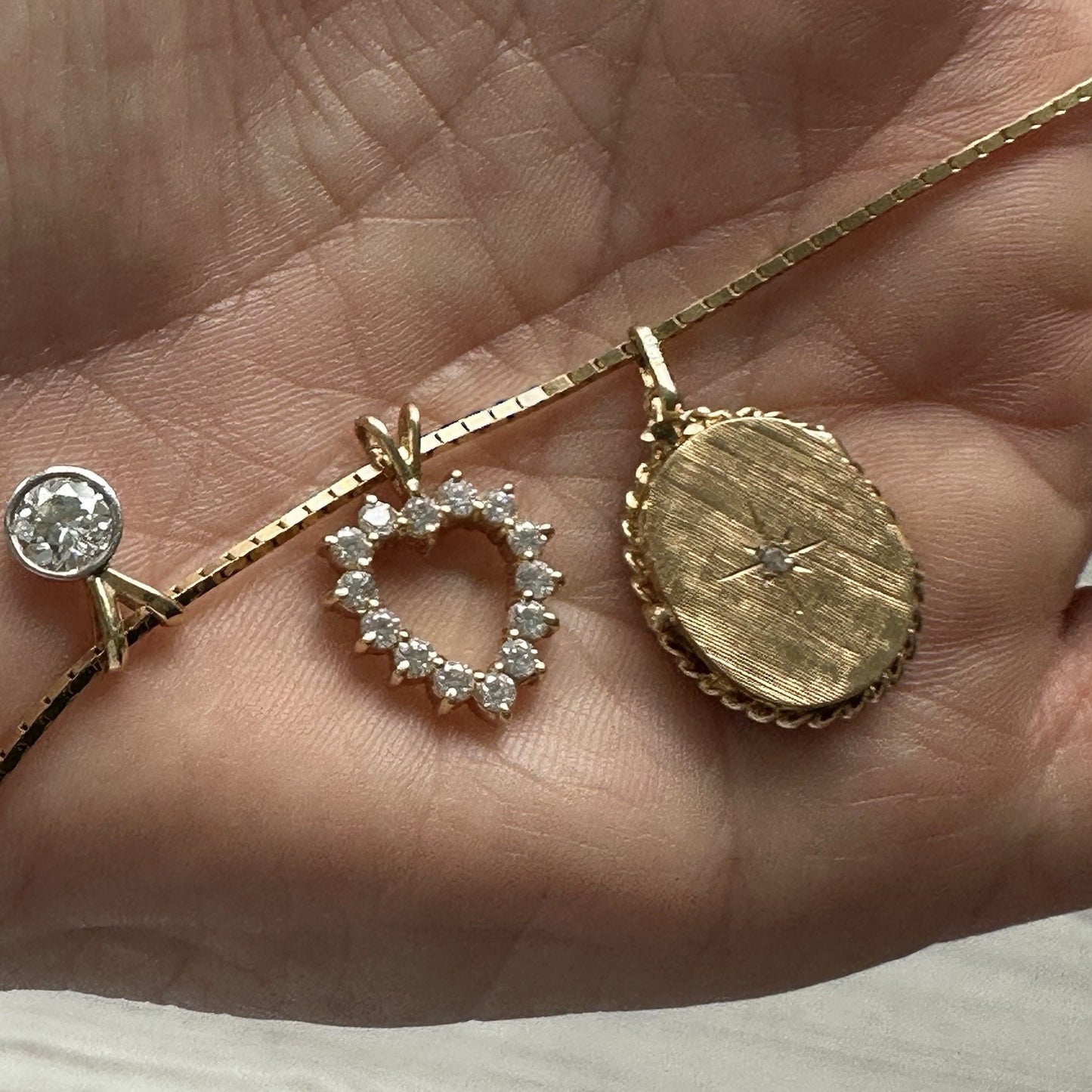Antique 14K Gold Victorian Diamond Locket