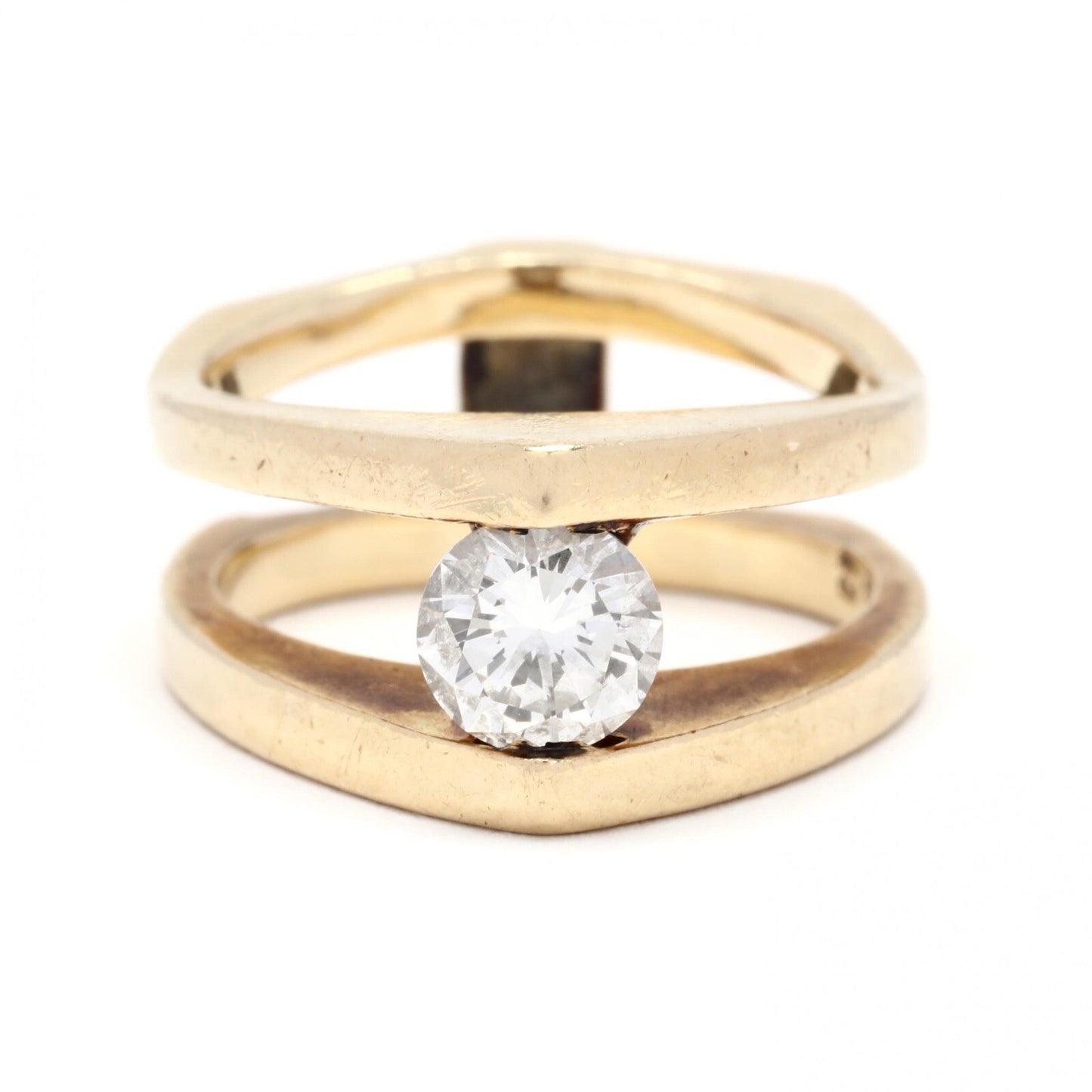 Modernist Diamond Ring (F-G color, VS2 )
