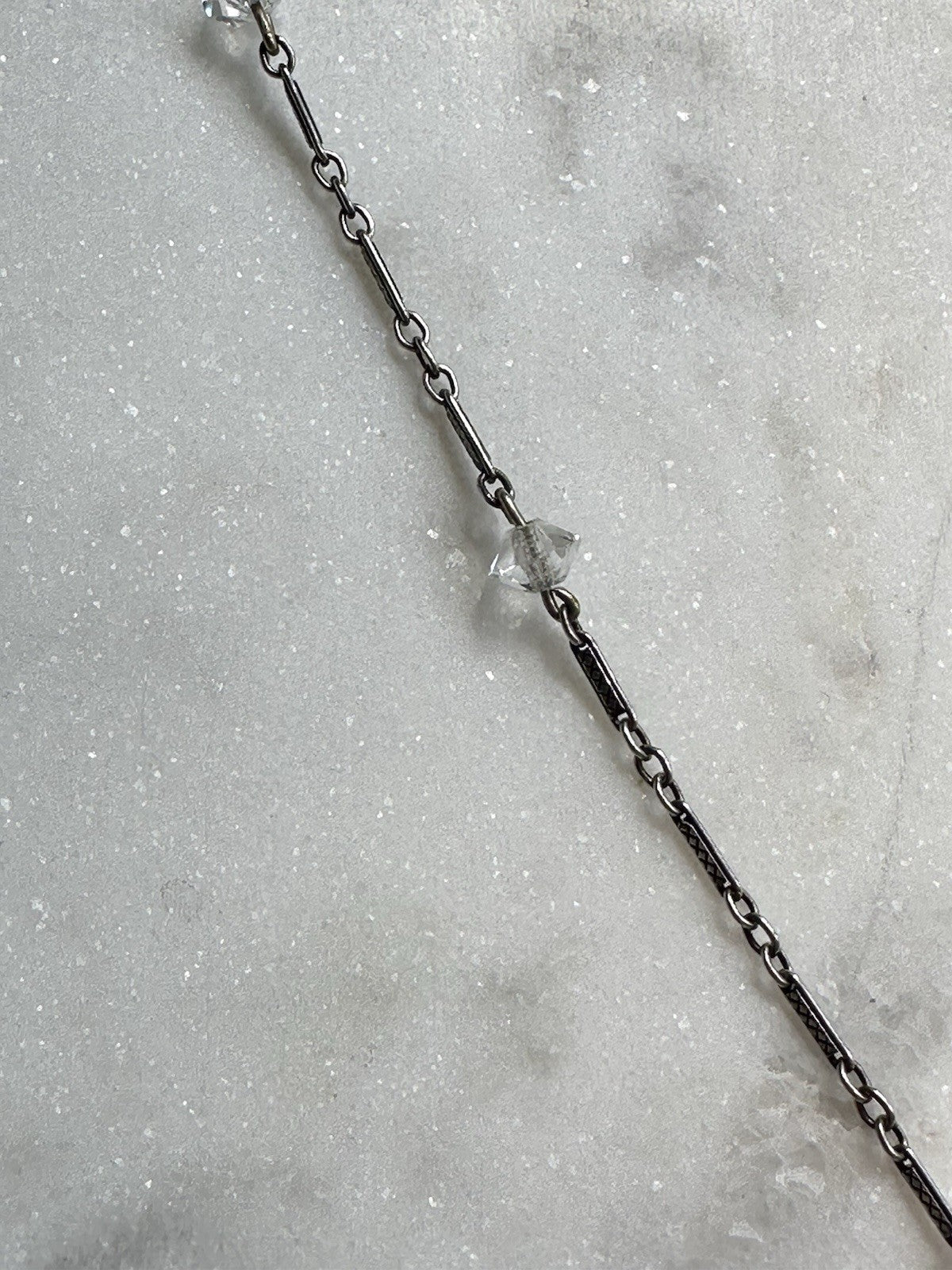Neoclassical Cut Crystal Figural Pendant On Sterling Crystal Chain