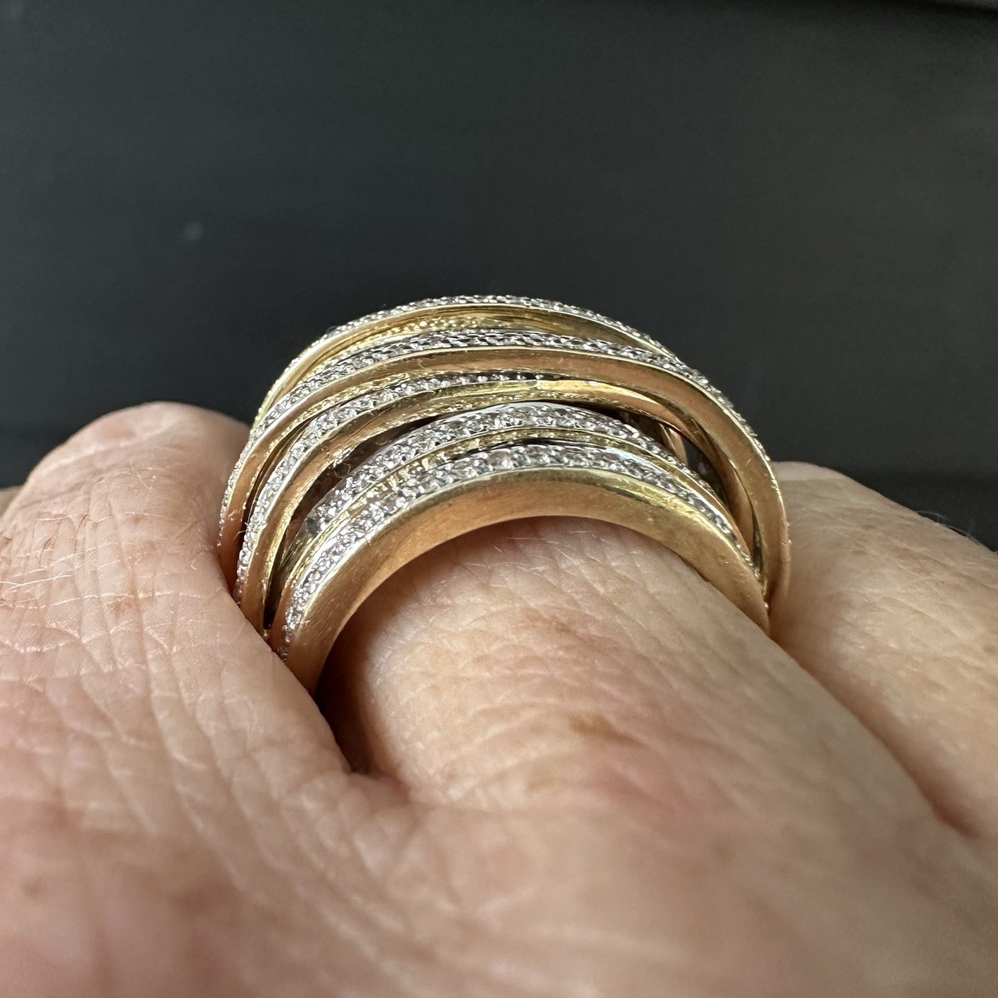 Oro Alexander 14k Diamond Affinity Ring Size 8.5 ( Over 1.25 Cttw)