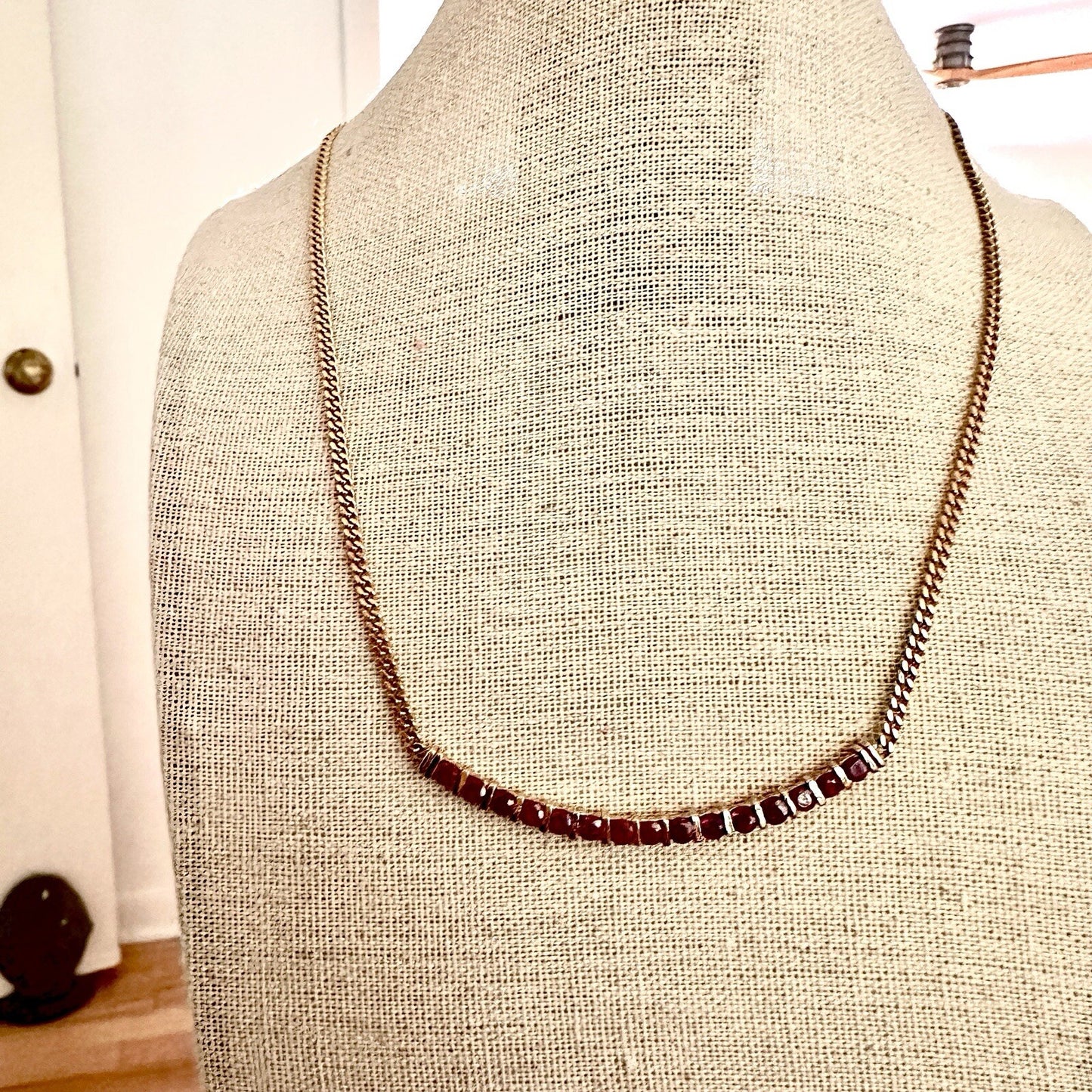 18K Ruby Collar Necklace 15.3g