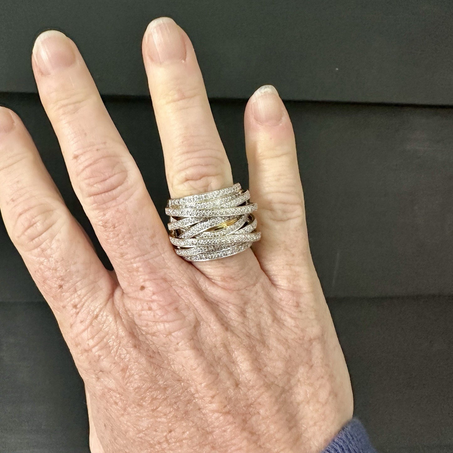 Oro Alexander 14k Diamond Affinity Ring Size 8.5 ( Over 1.25 Cttw)