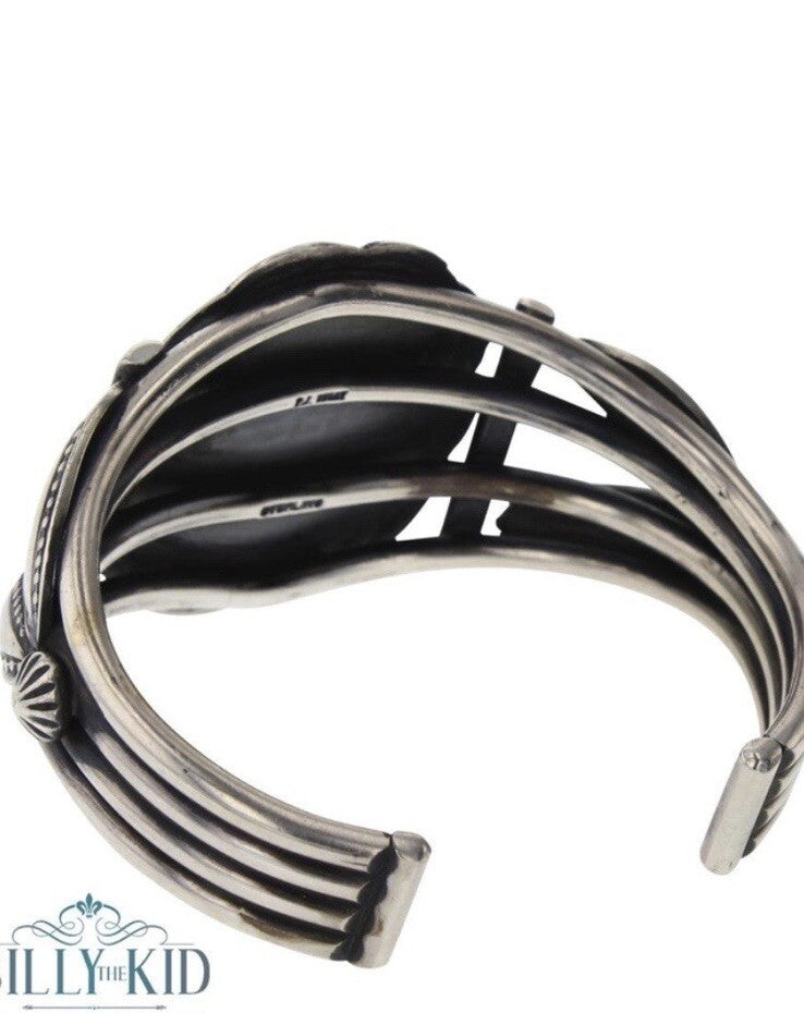 Paul J Begay Navajo Kingman Turquoise Sterling Silver 925 Cuff Bracelet
