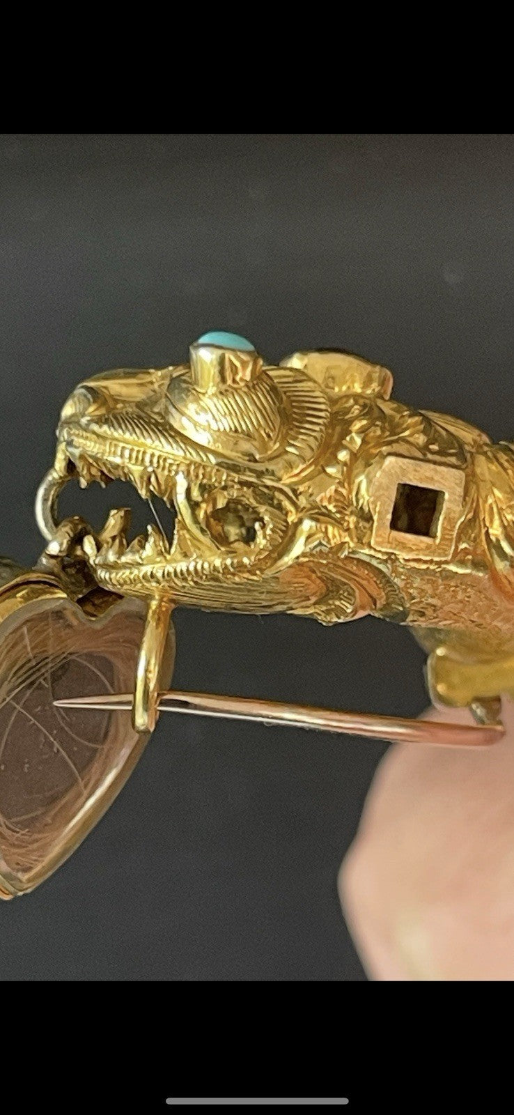 Victorian 20k Serpent Brooch