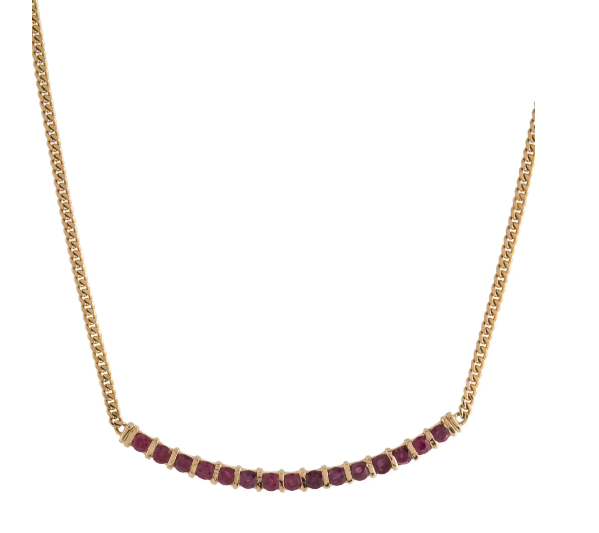 18K Ruby Collar Necklace 15.3g
