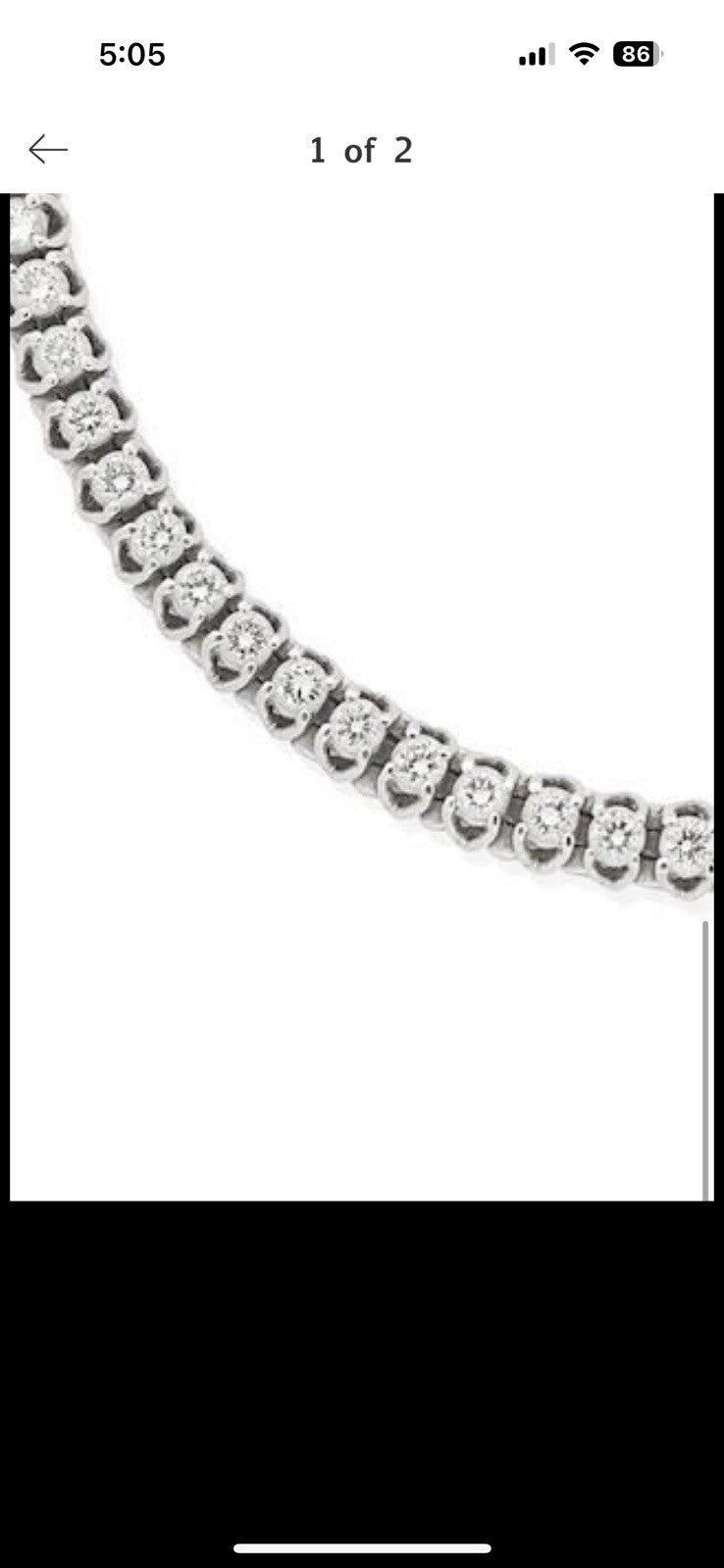 Diamond Line 2.5 + cttw Bracelet 17k White Gold