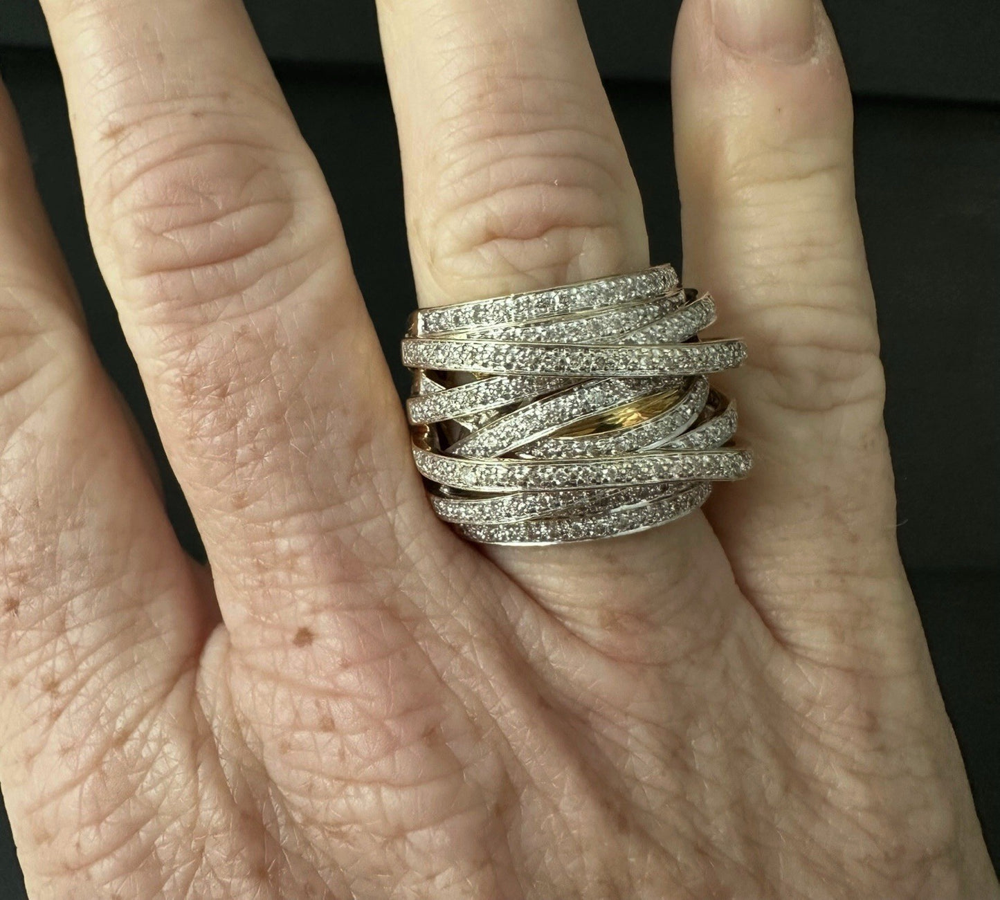 Oro Alexander 14k Diamond Affinity Ring Size 8.5 ( Over 1.25 Cttw)