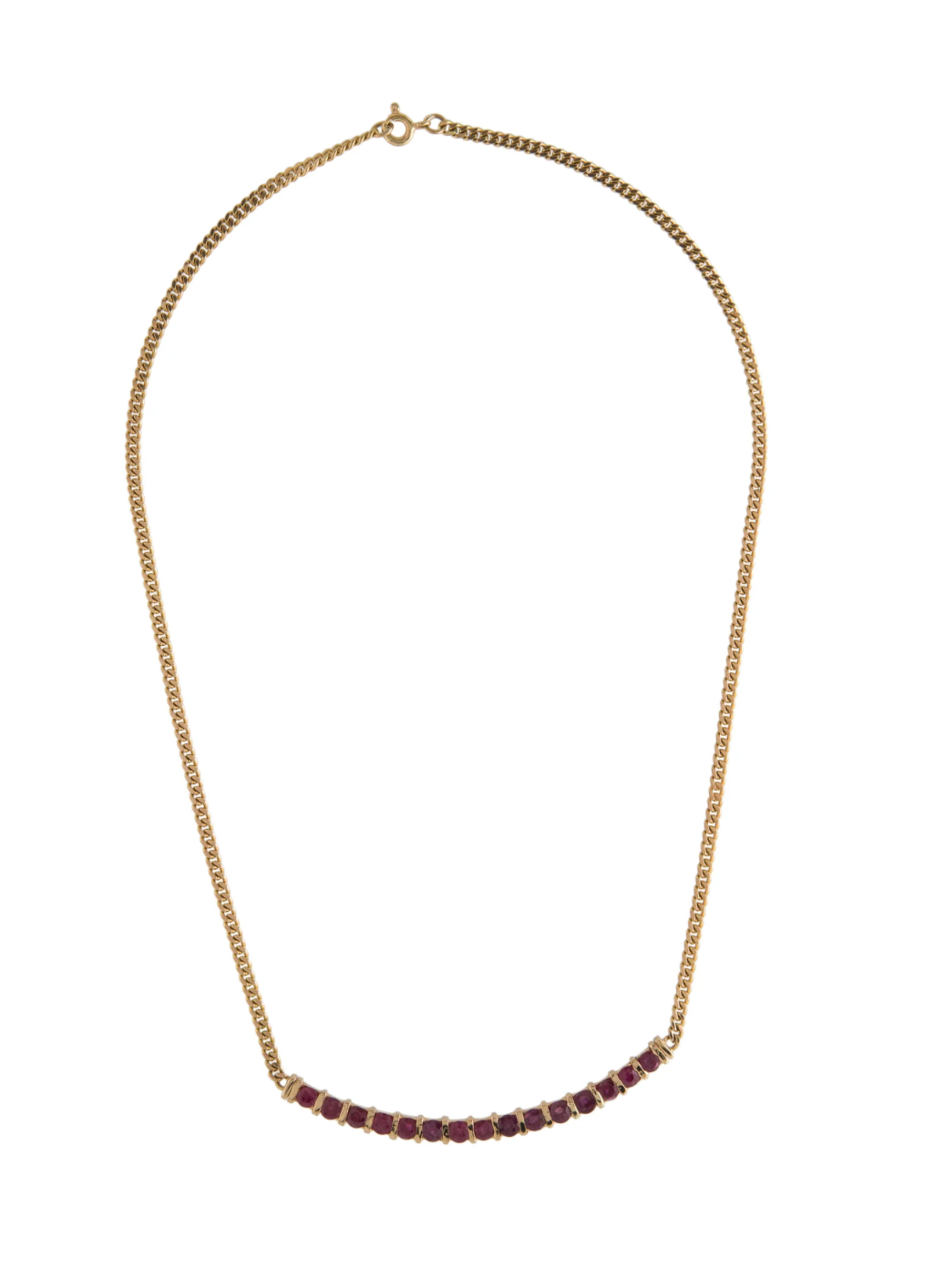 18K Ruby Collar Necklace 15.3g