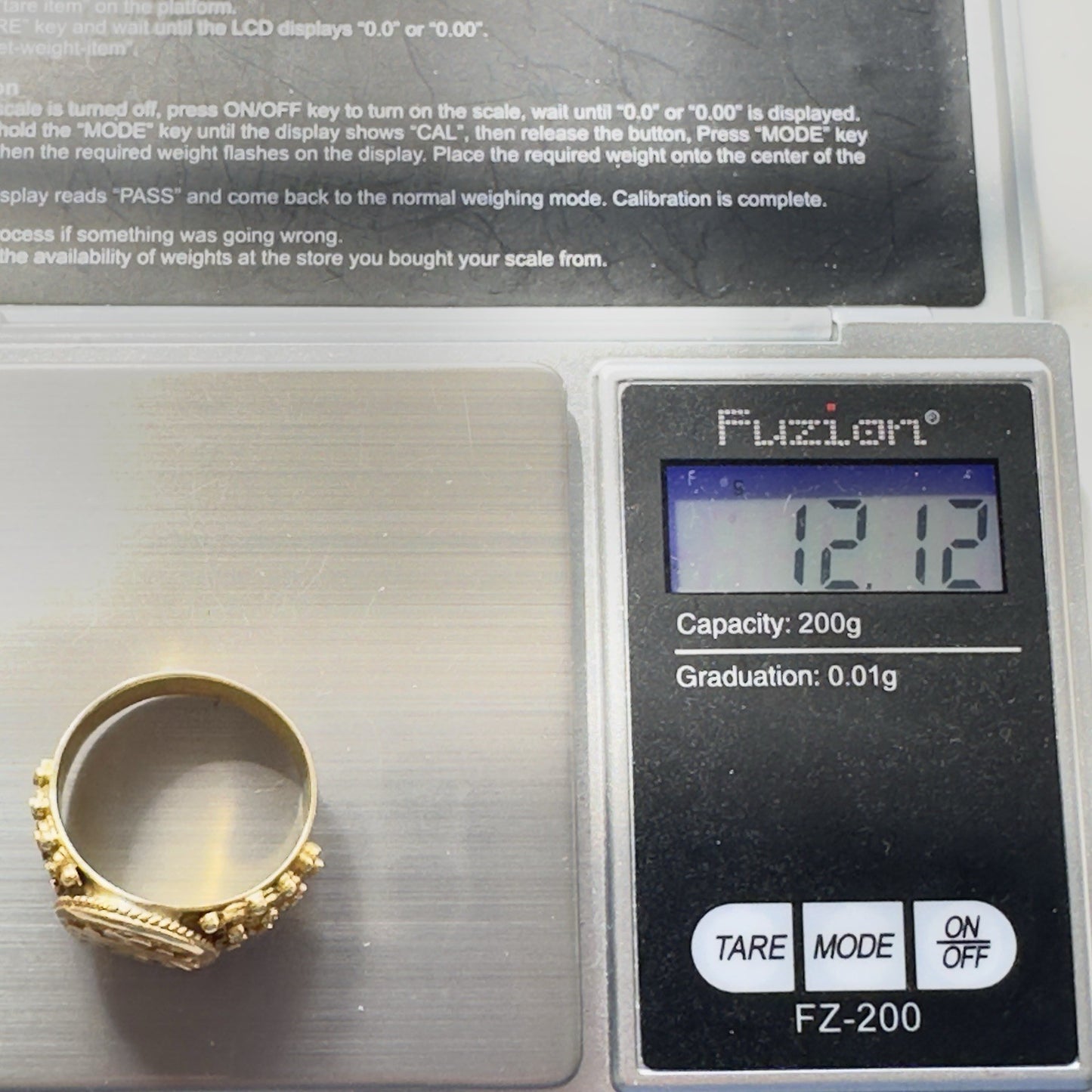 17k Etruscan style Love ring 12.12g Size 10