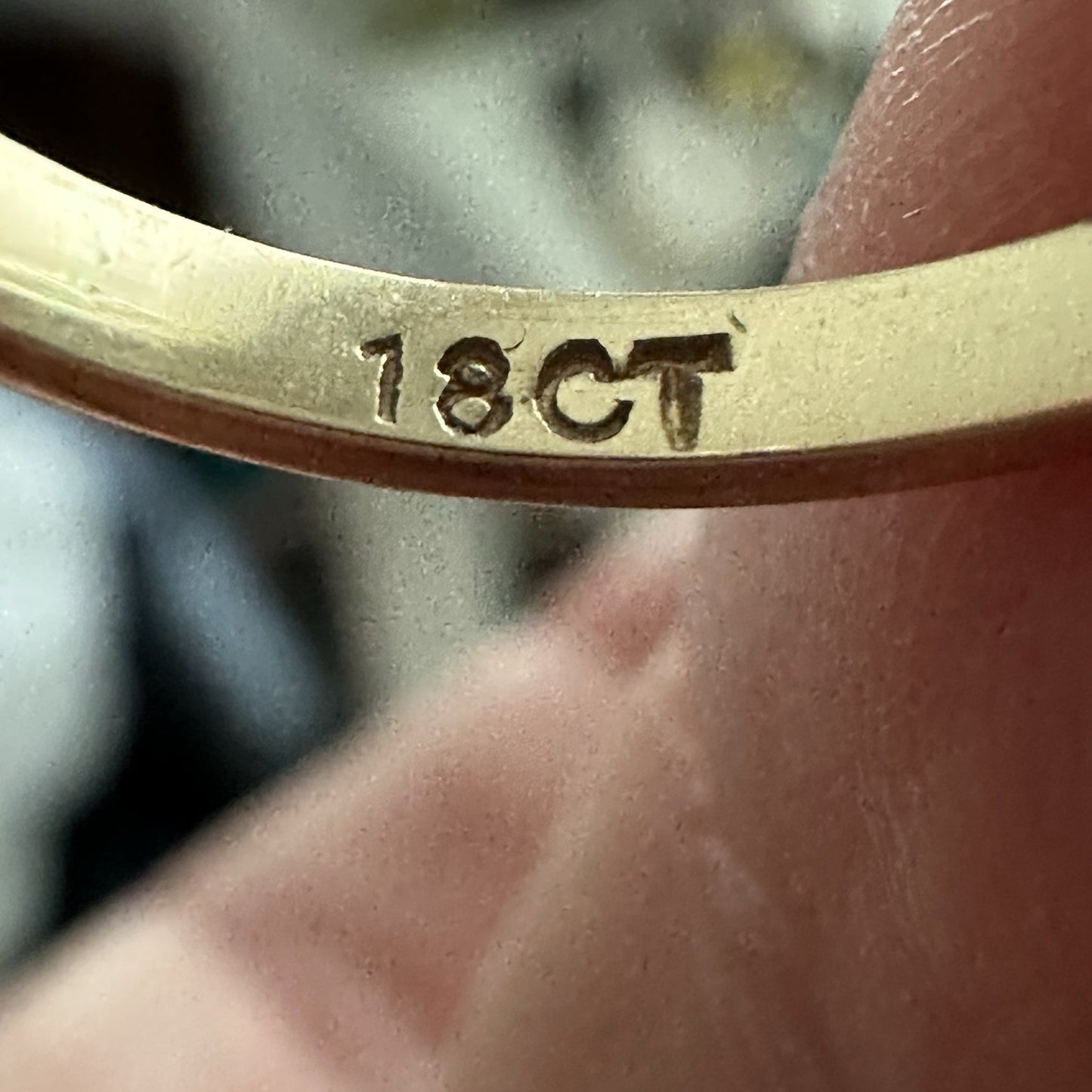 Old Brillant Cut 1.2 Ct Solitaire 18k Gold Ring With WGI report Size 6.5