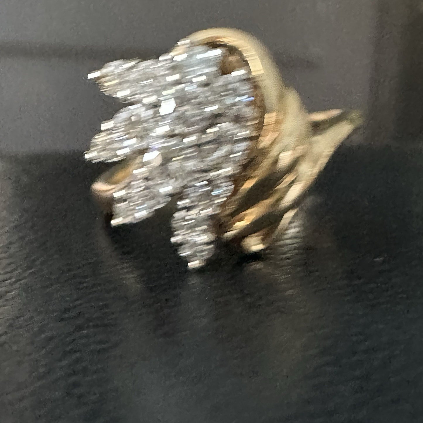 14k Diamond Spray Cluster Ring Size 5