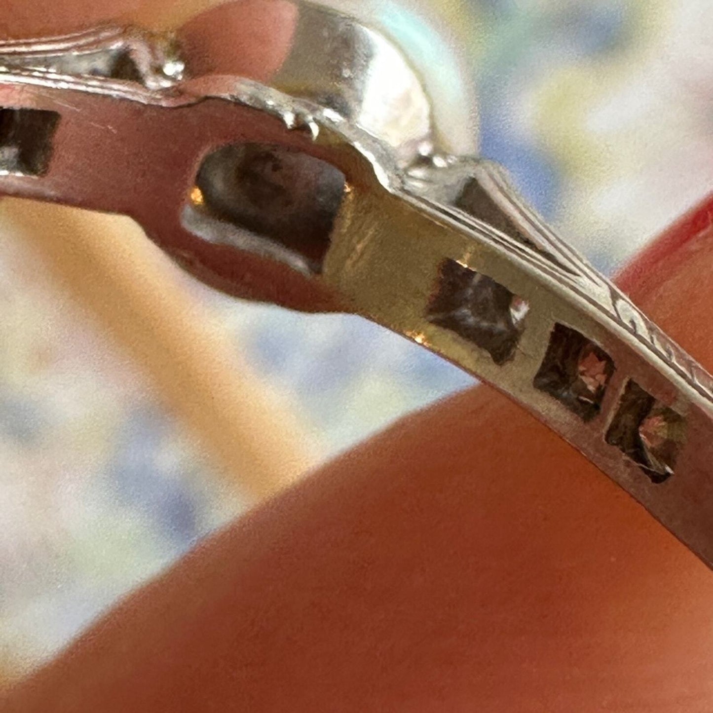 Antique Circa 1920’s platnium diamond pearl ring. Size 8
