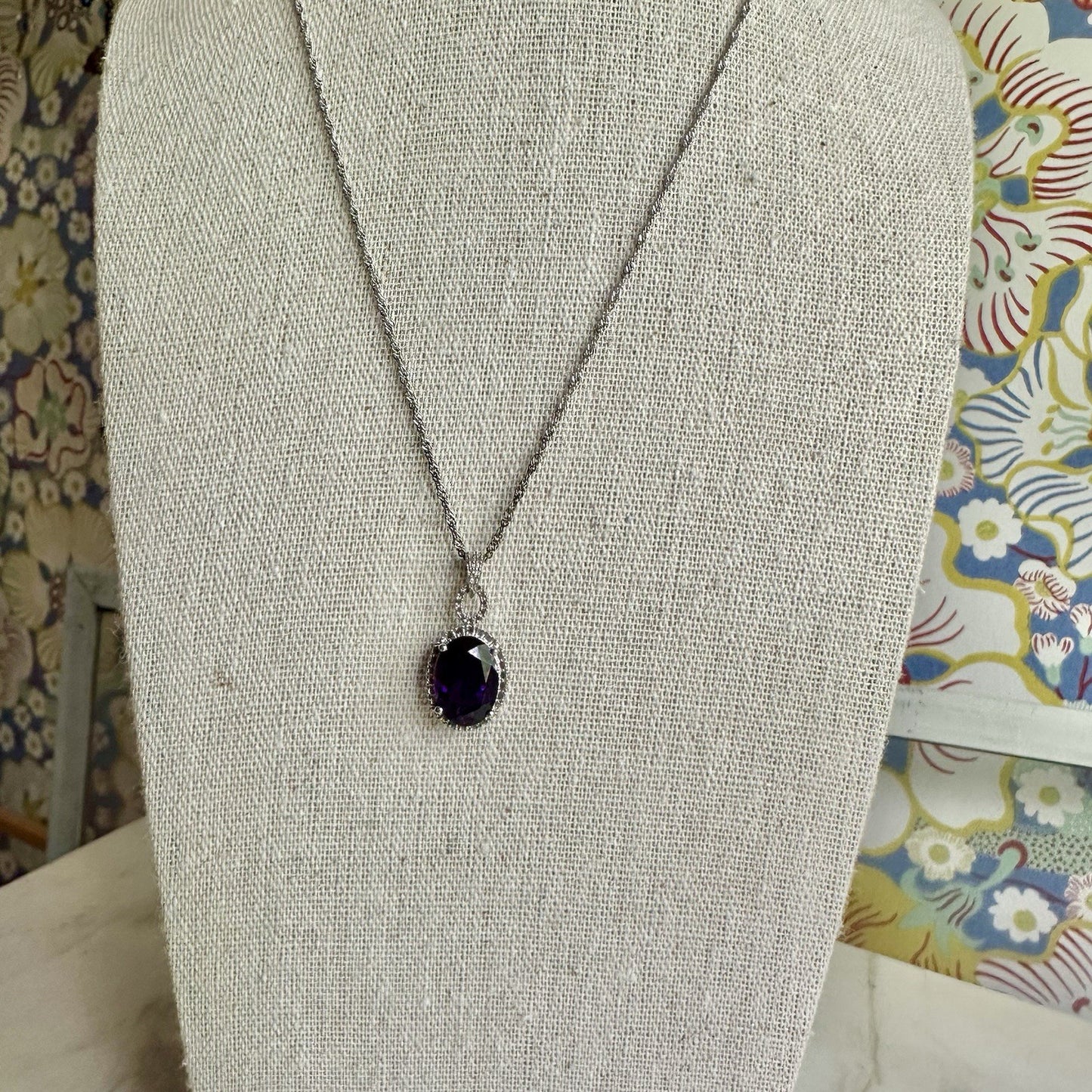 Sterling Silver Amethyst Necklace
