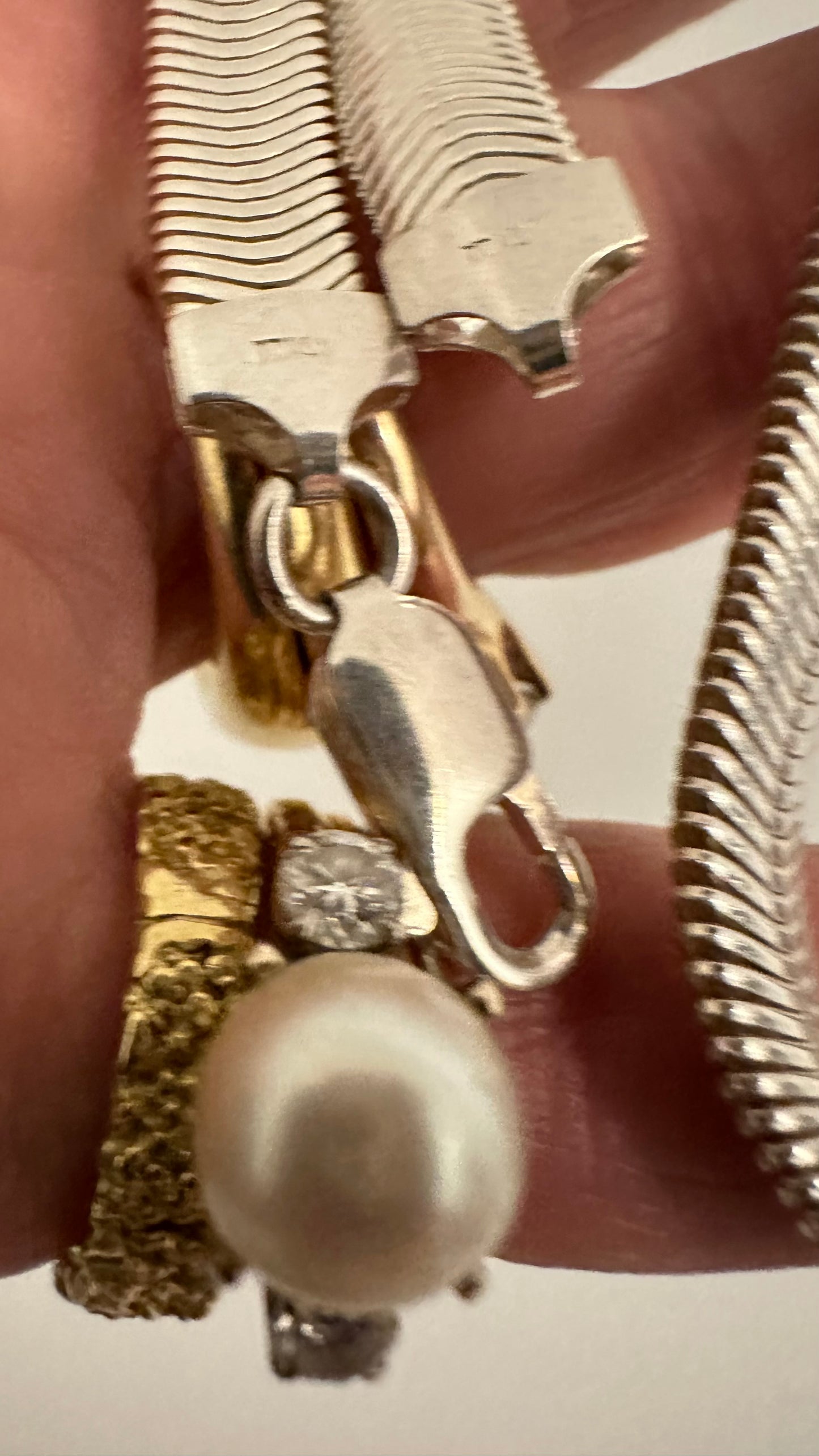 1990’s sterling snake wide 7.58mm 18.5” necklace