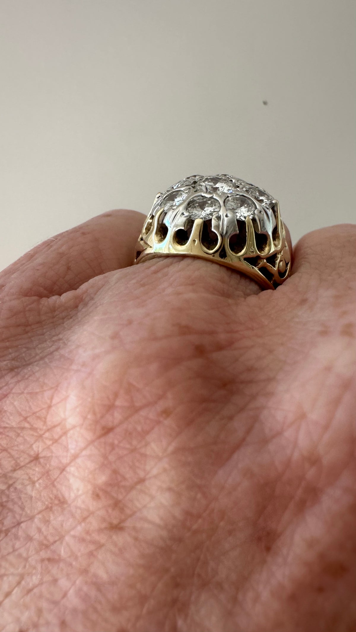 Coming soon Three carat diamond cluster ring