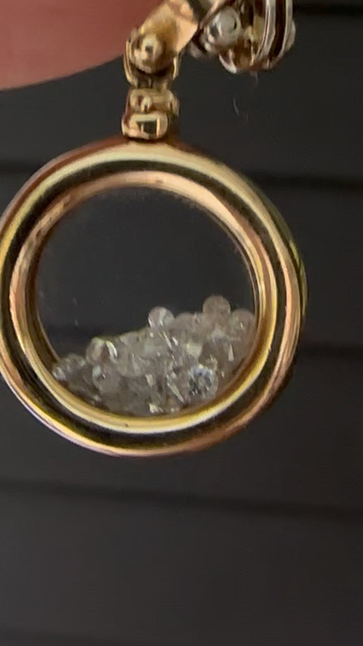 Vintage 14 carat diamond shaker pendant