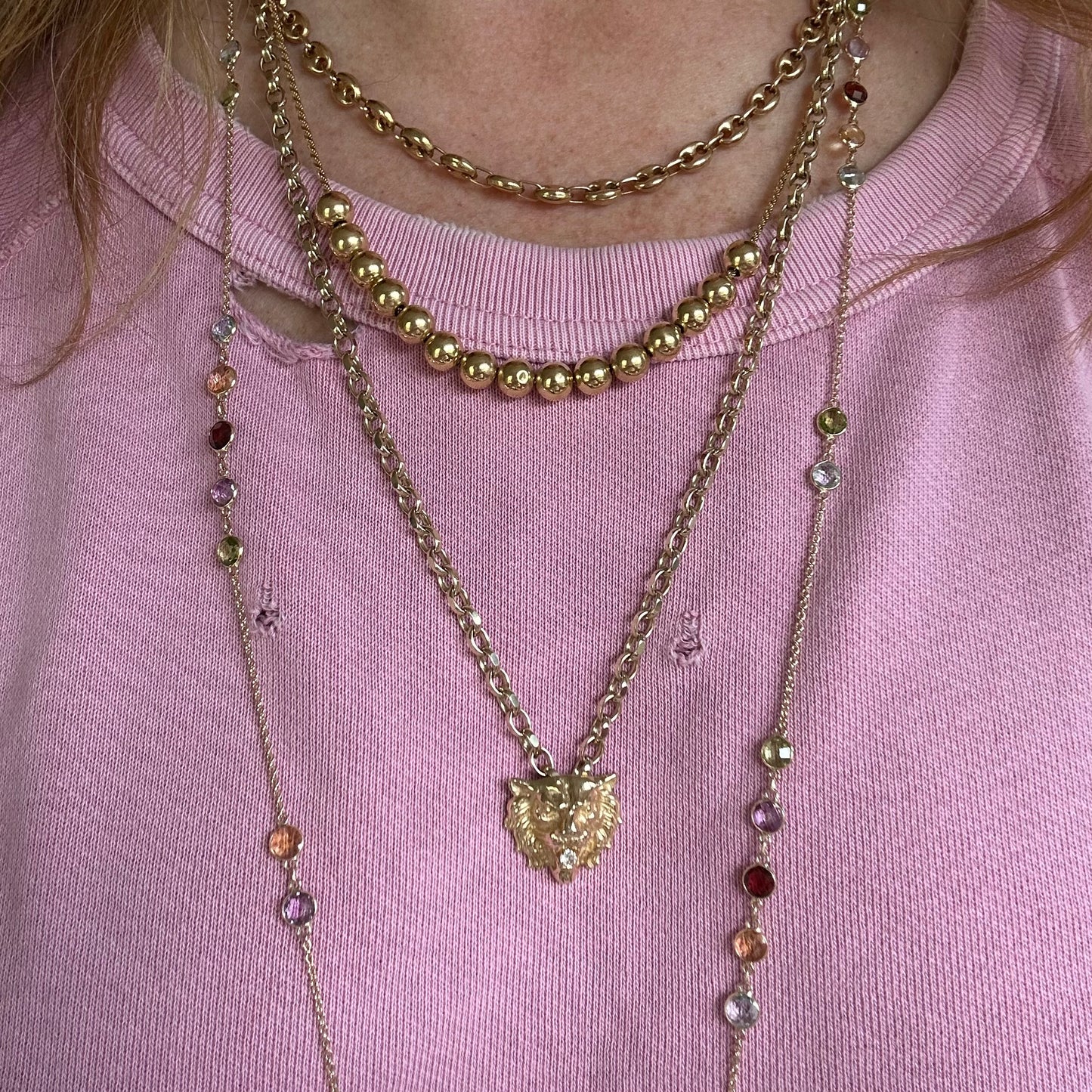 14k Mariner link 18” necklace