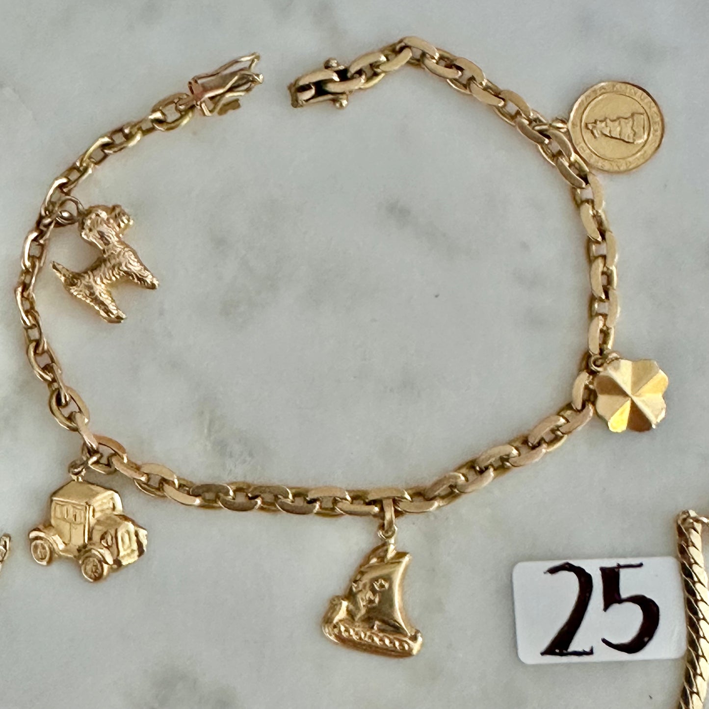 Swedish 18k charm bracelet