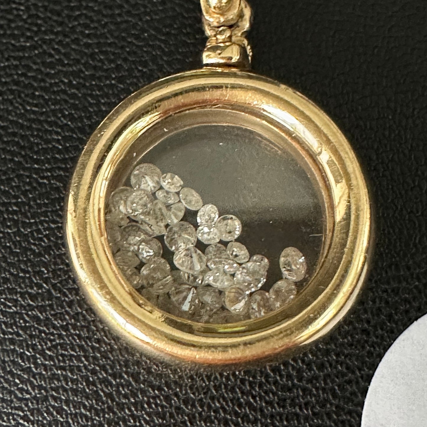 Vintage 14 carat diamond shaker pendant