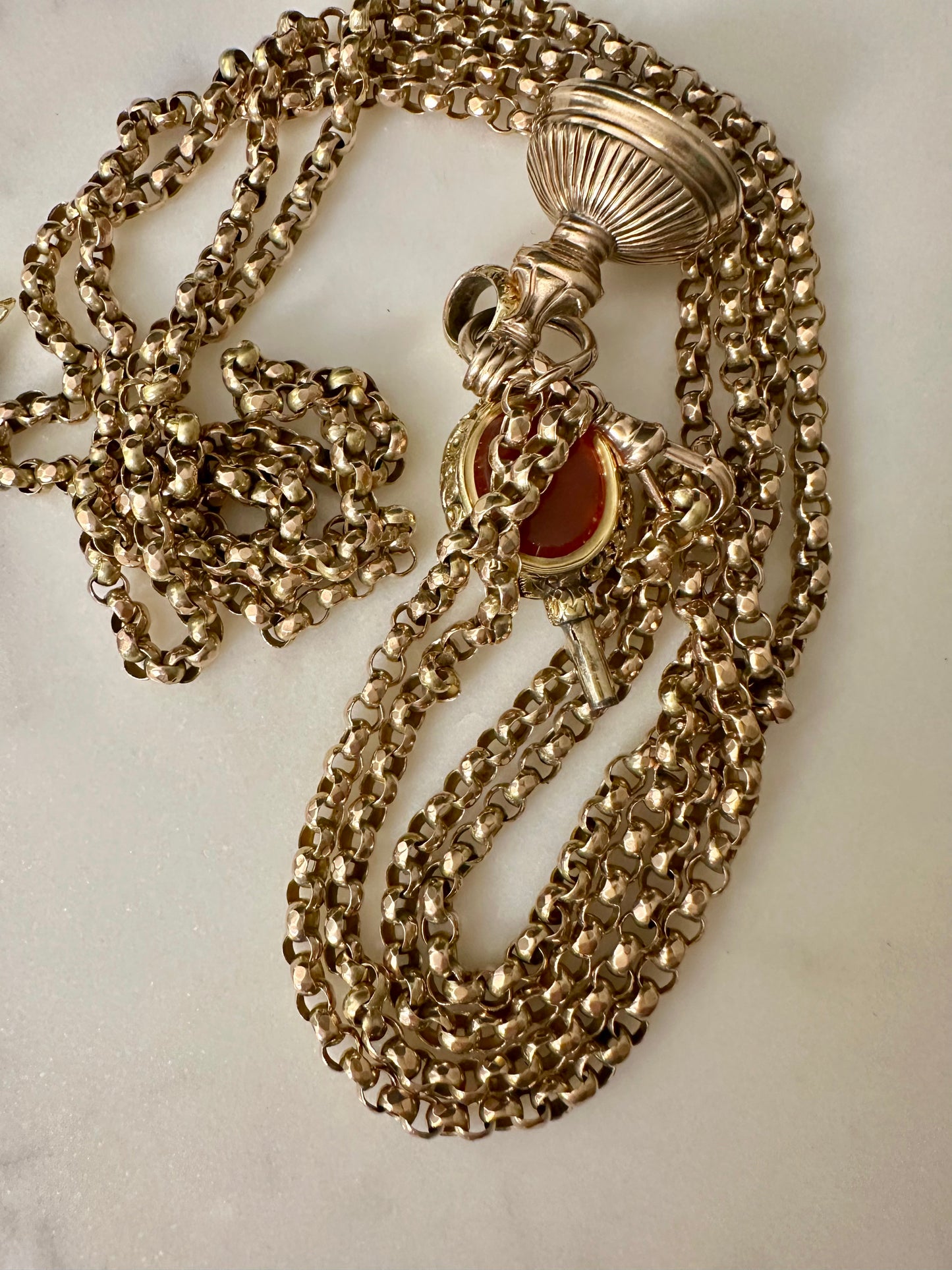 Victorian Long Rolo Belcher Chain 9k 46g