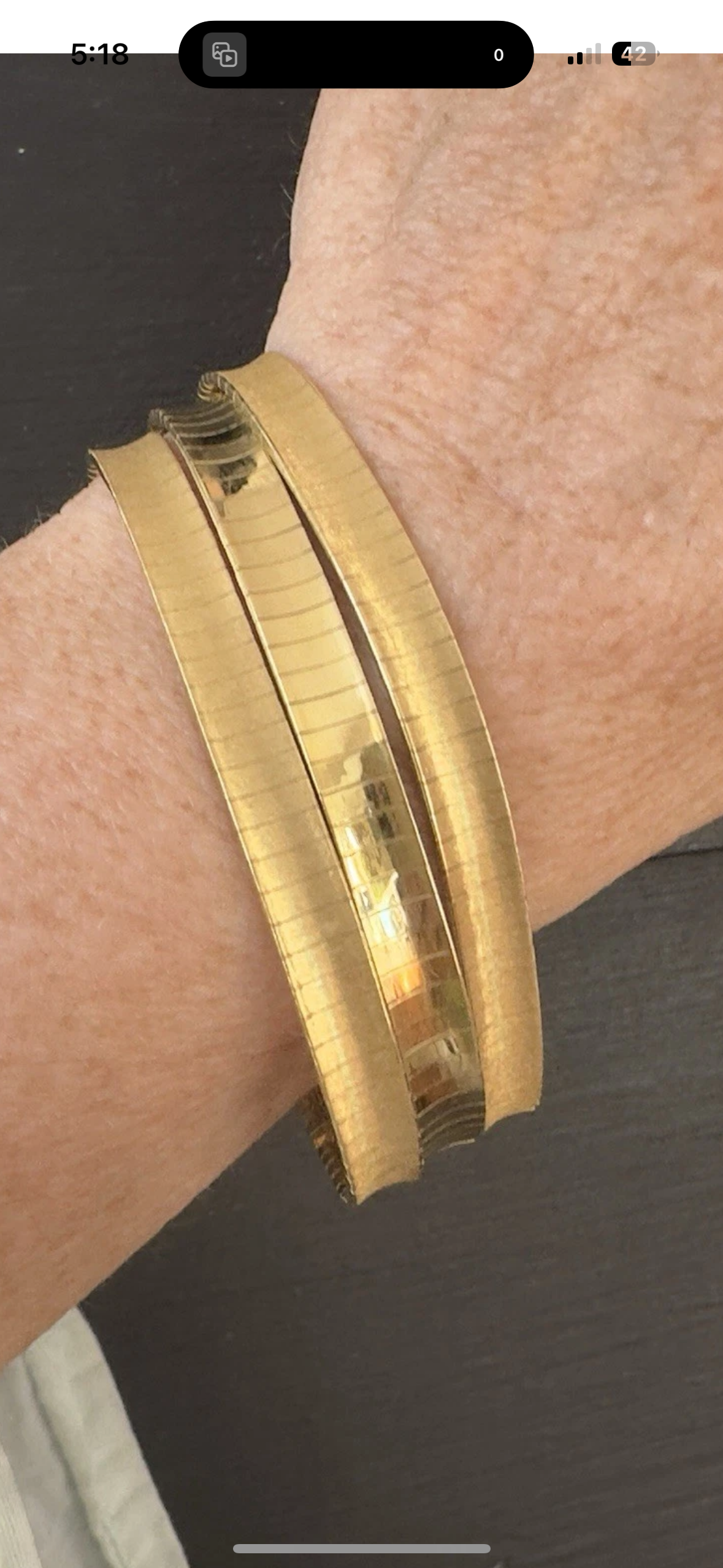 Vintage 18k Lux Italian Three Strand bracelet 50G