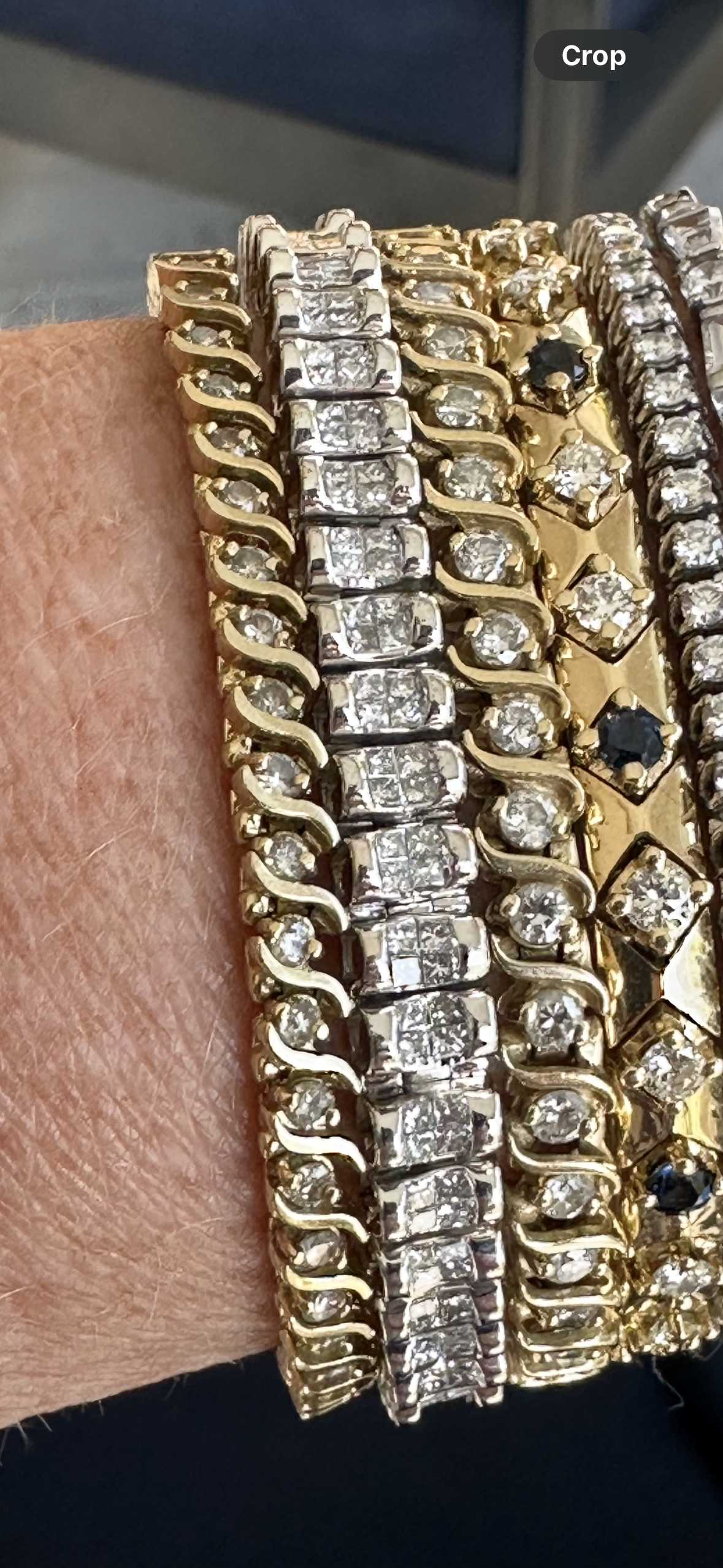 Vintage 14k Diamond Sapphire Bracelet