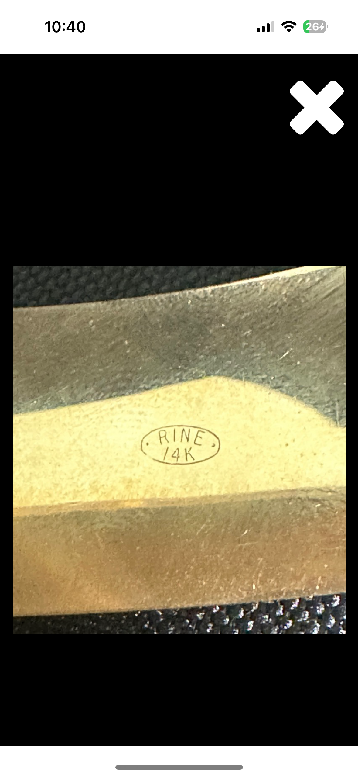 Vintage Rine 14k gold etched hinged bangle 22.3 g