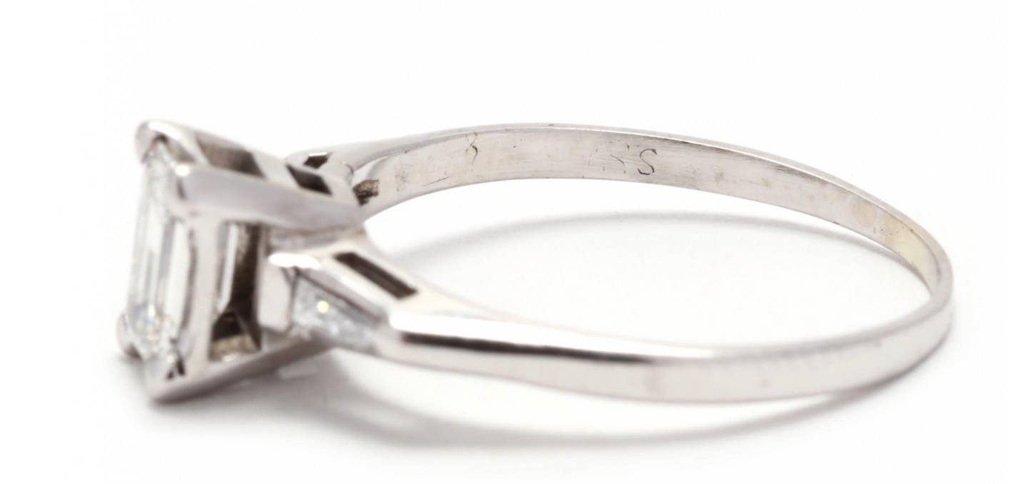 14k White Gold & Diamond Ring approx 1 cttw