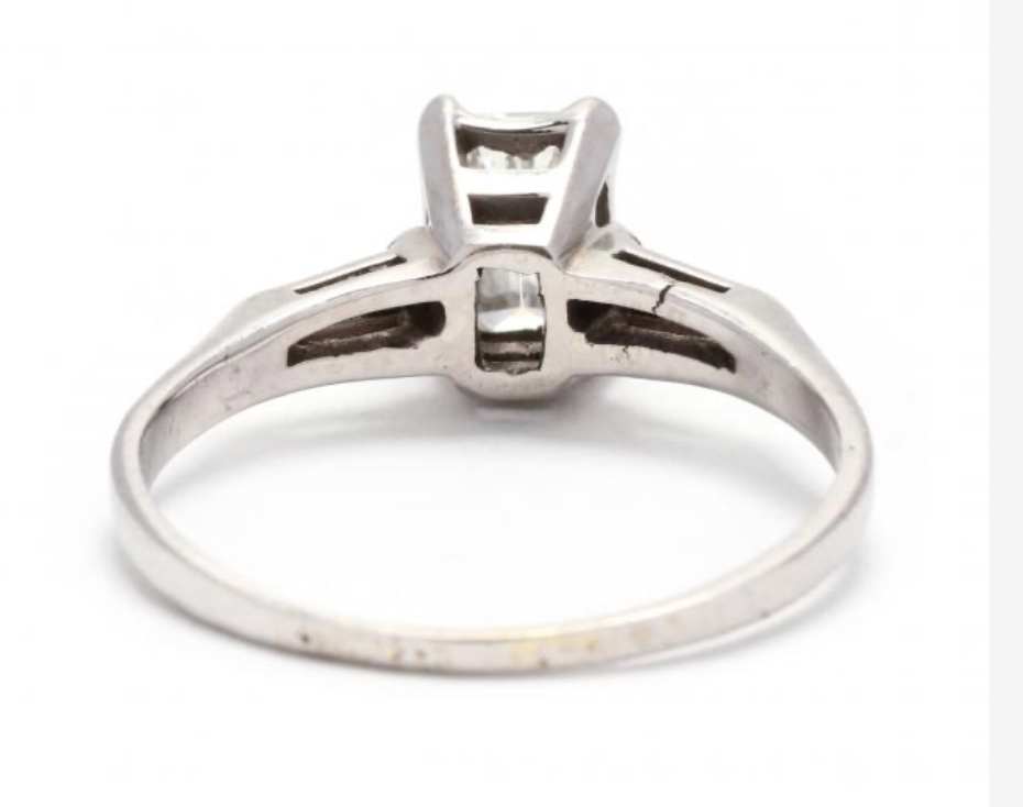 14k White Gold & Diamond Ring approx 1 cttw
