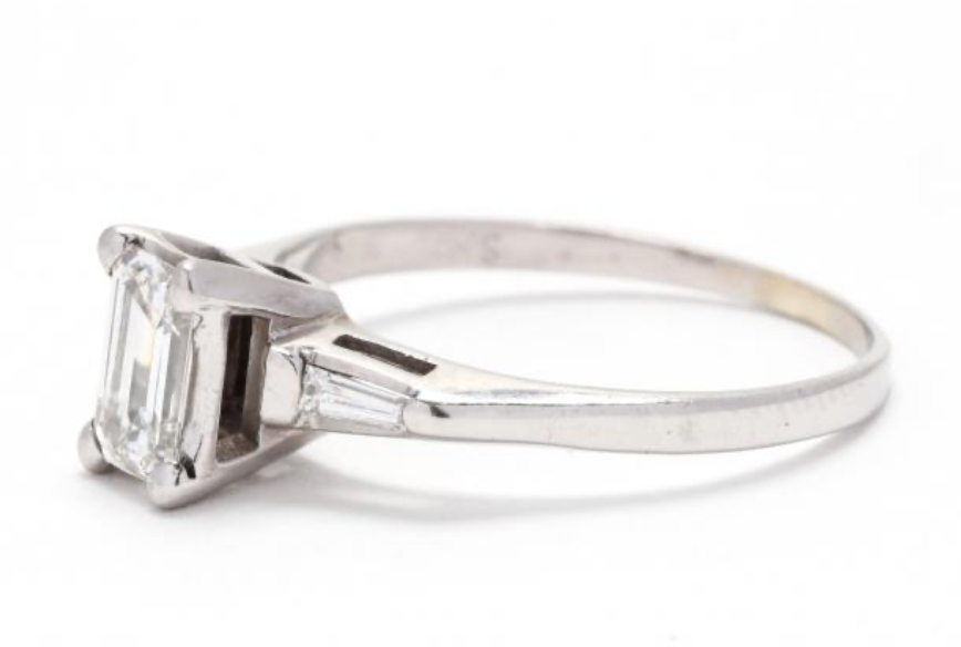 14k White Gold & Diamond Ring approx 1 cttw