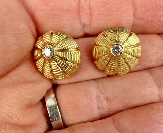 Taj Mahal 18k diamond earrings From the Tiffany & Co. Schlumberger® Collection