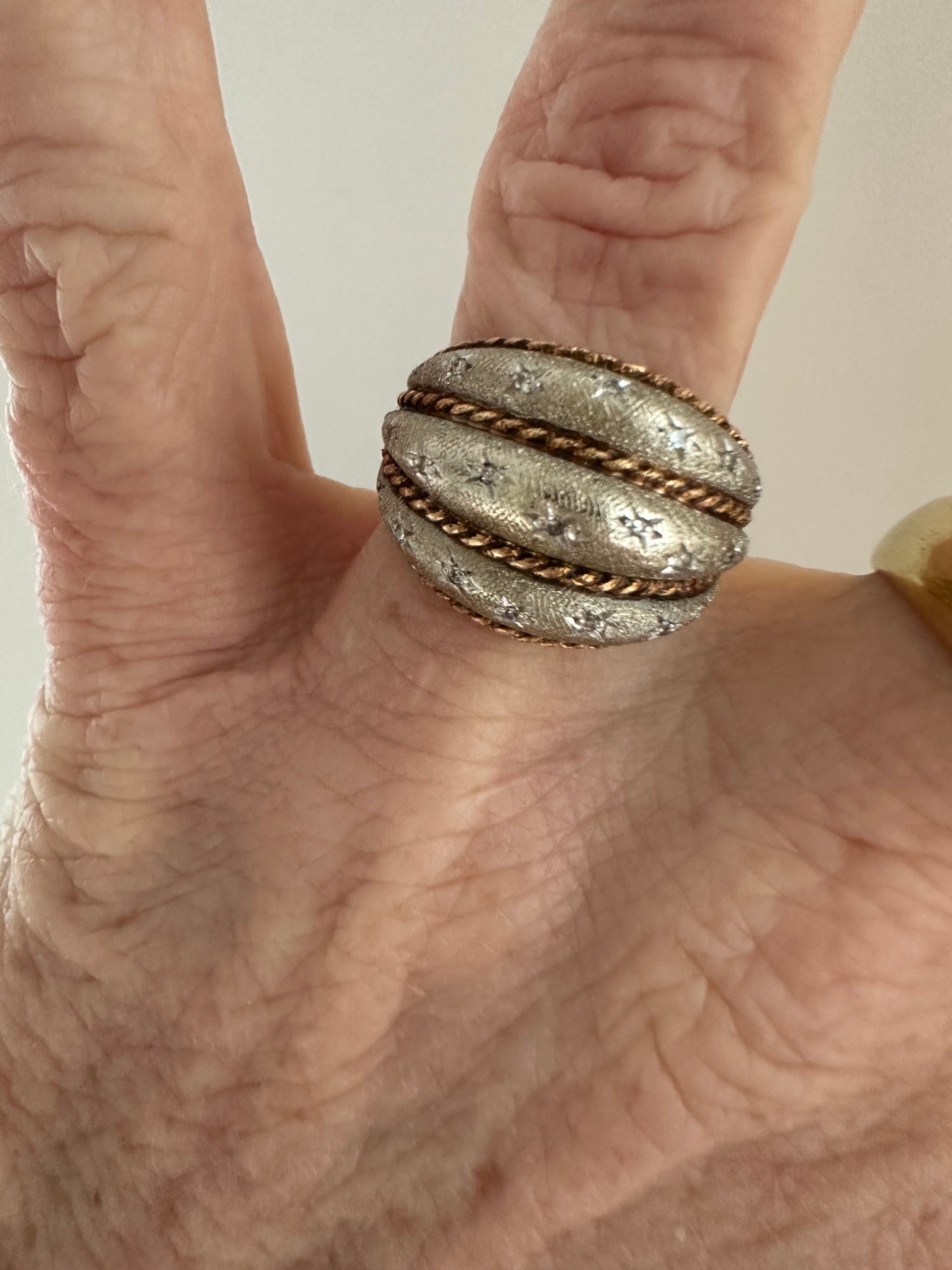 MCM Carl Lindstrom Bicolor Bombe Diamond Star Ring size 7.5