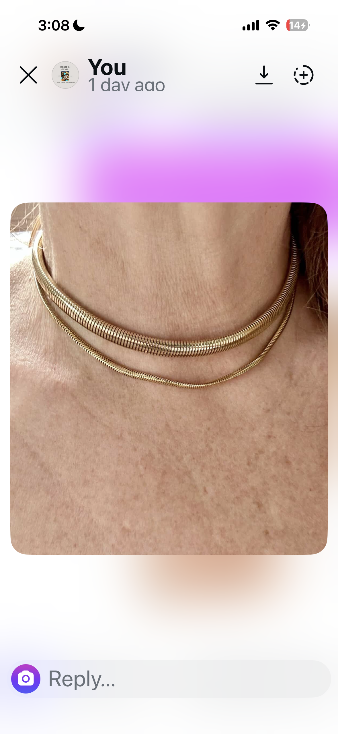 Rare 1/20 12k yellow gold Cal arts  tubogas choker