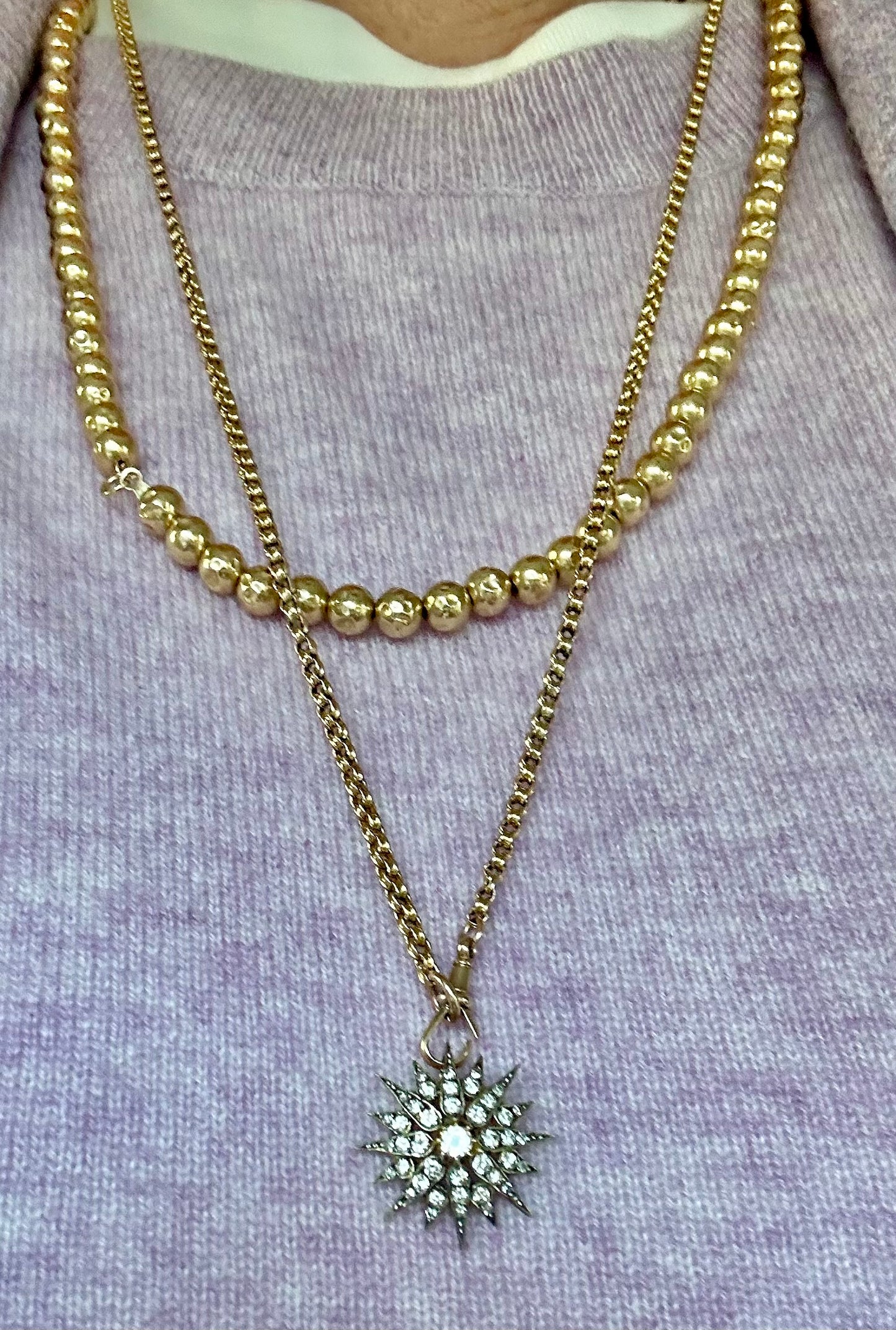 Antique 9ct Gold Ribbed Rolo Watch Chain – 28”  |  2.5 mm  Victorian / Edwardian Era