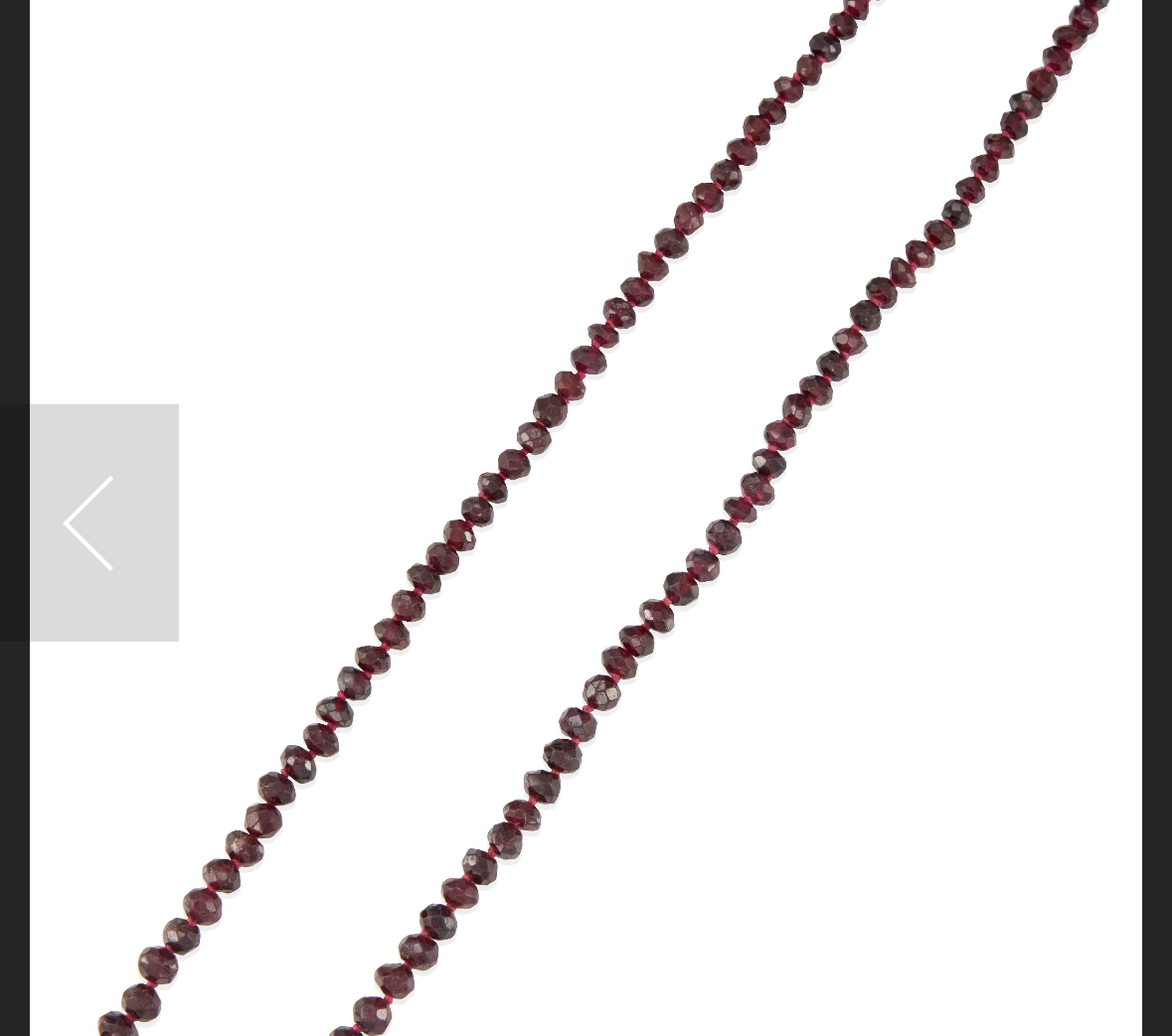 14K GOLD AND GARNET BEAD NECKLACE