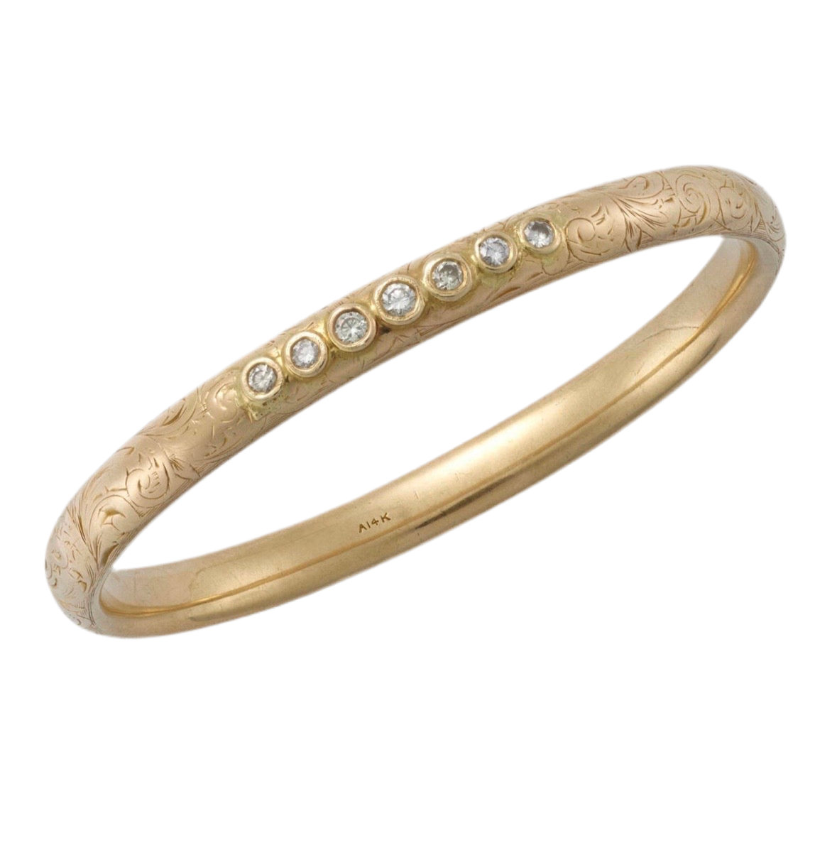 Antique 1890’s Diamond 14k gold bracelet