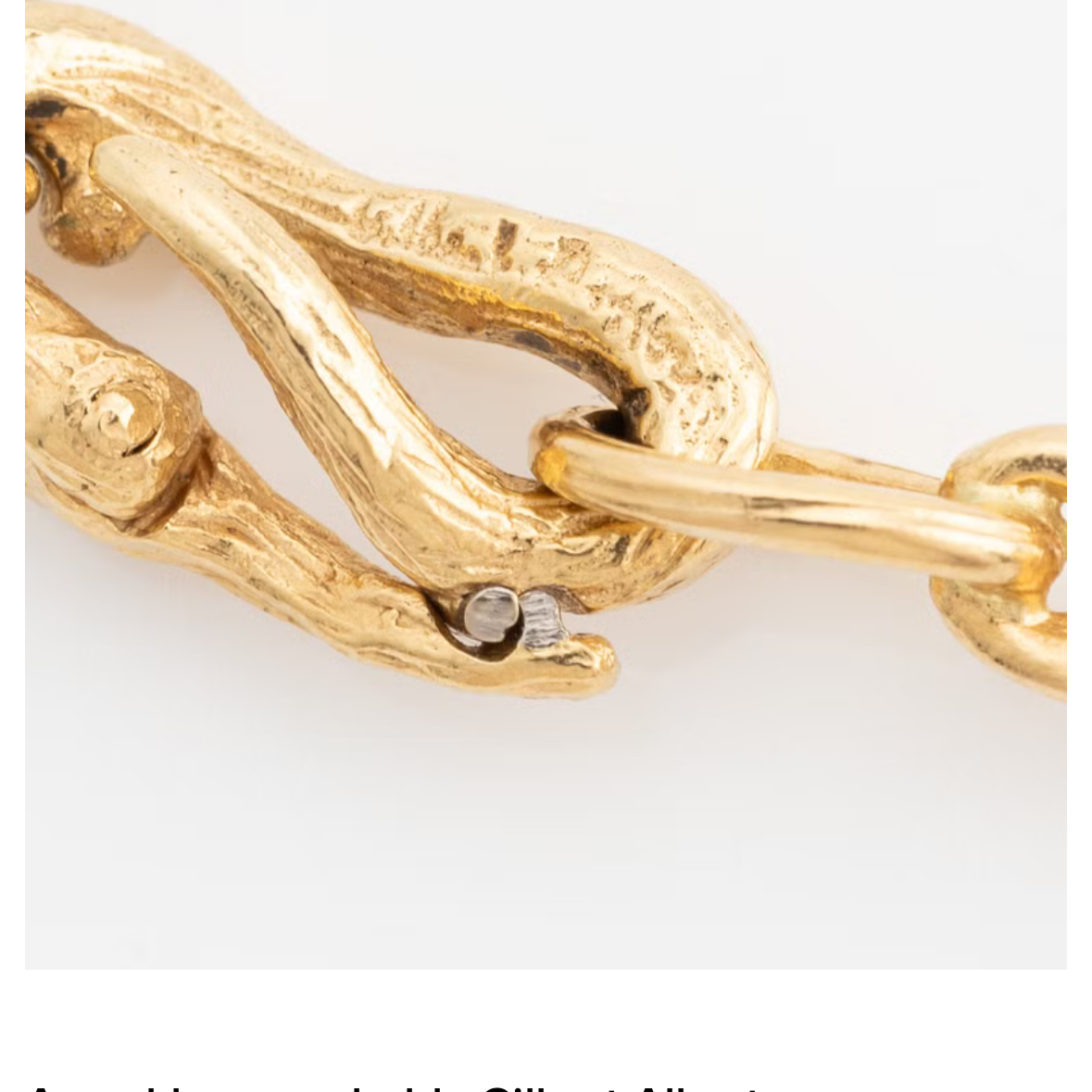 Gilbert Albert : 18k Gold vermeil  necklace