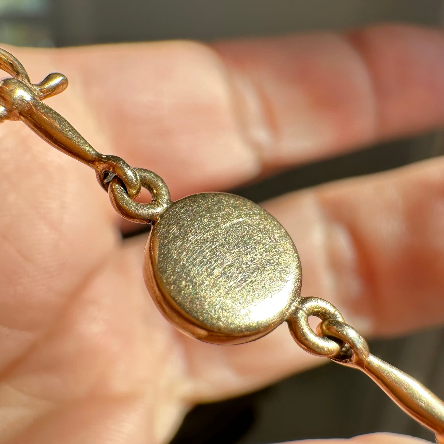 Antique reverse Essex crystal horse bracelet