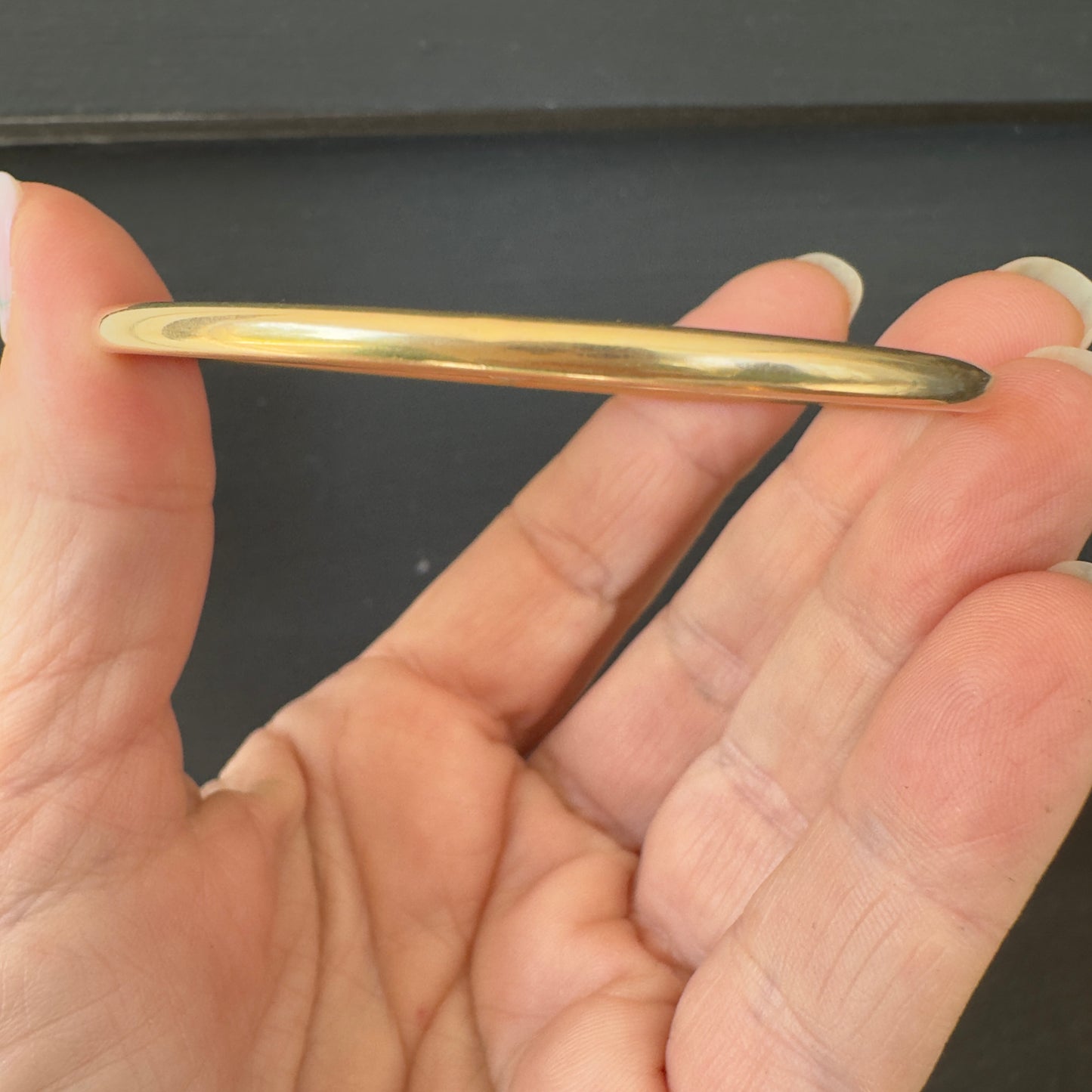 Vintage Cal-Art 14K Gold Round Tube Bangle