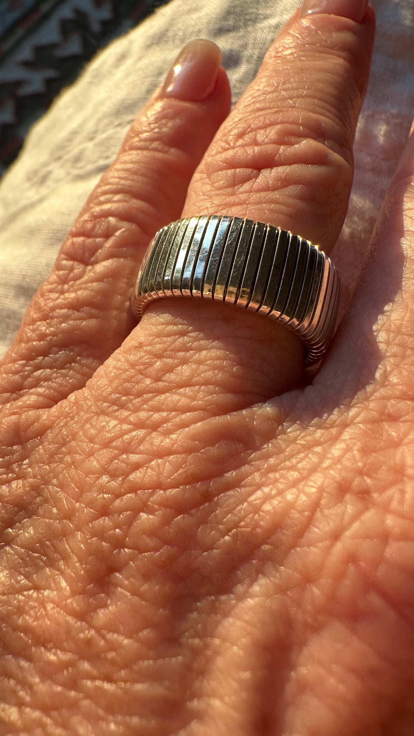 Godfrey Carter  Sterling silver tubogas ring yes !