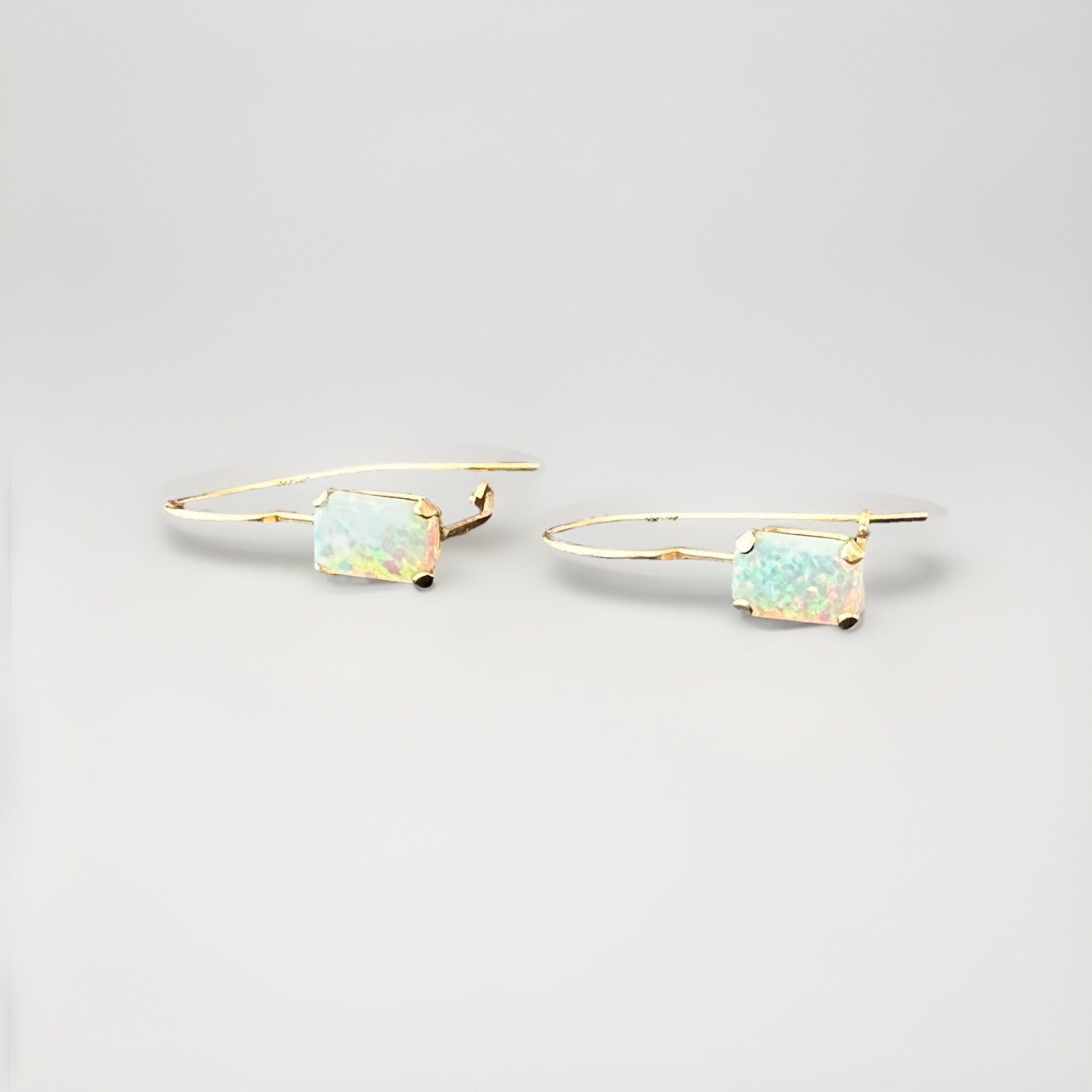 14k Opal Dangle Earrings 