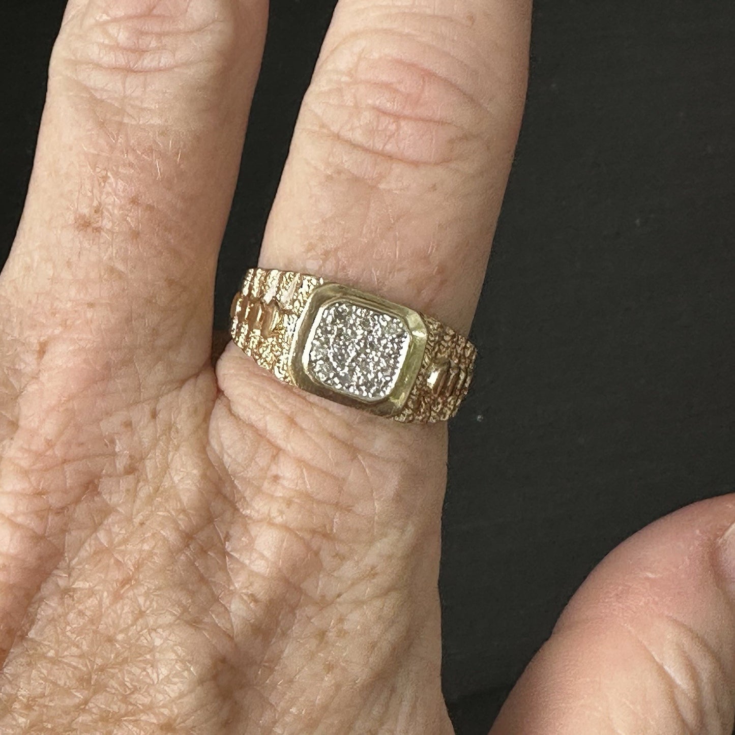 Vintage 10k Diamond Ring Size 11